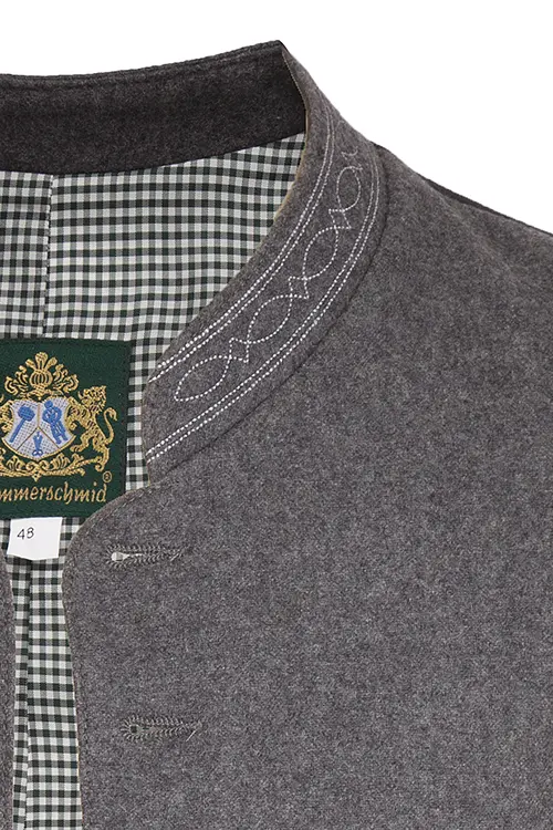 Trachtenweste Loden Herren grau weste 2