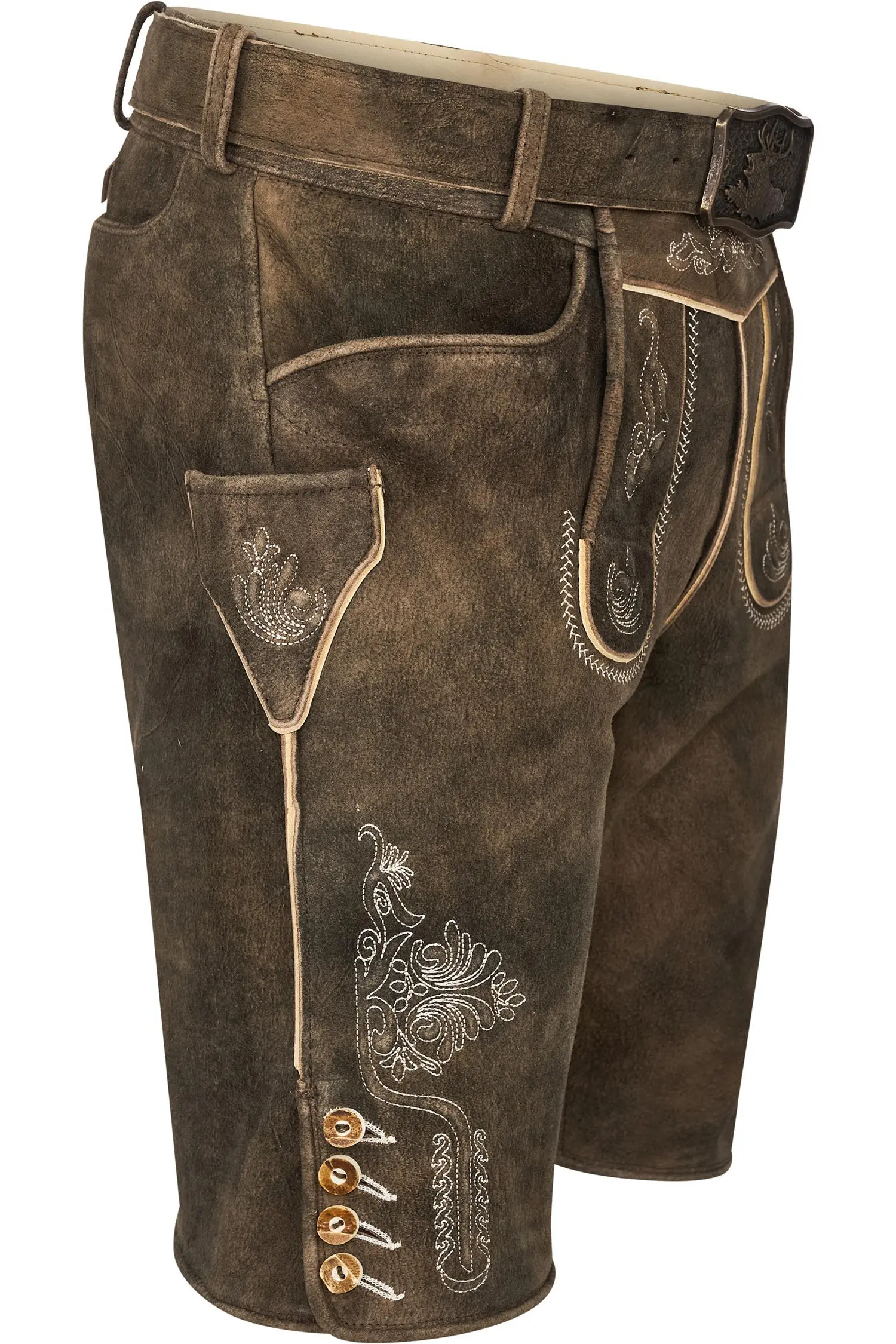 Lederhose Arno in Dunkelbraun