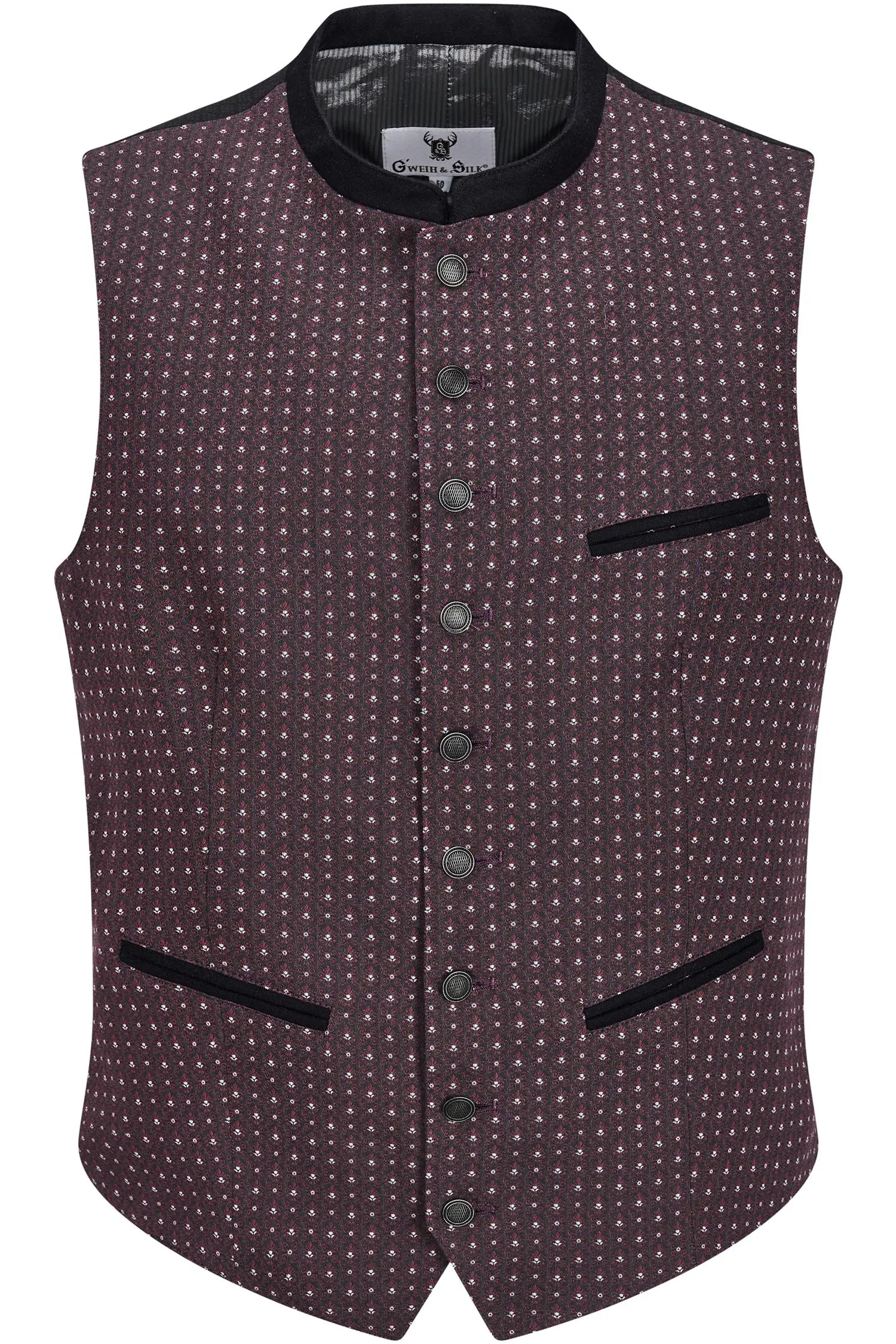 Gweih & Silk Weste Abens in Bordeaux