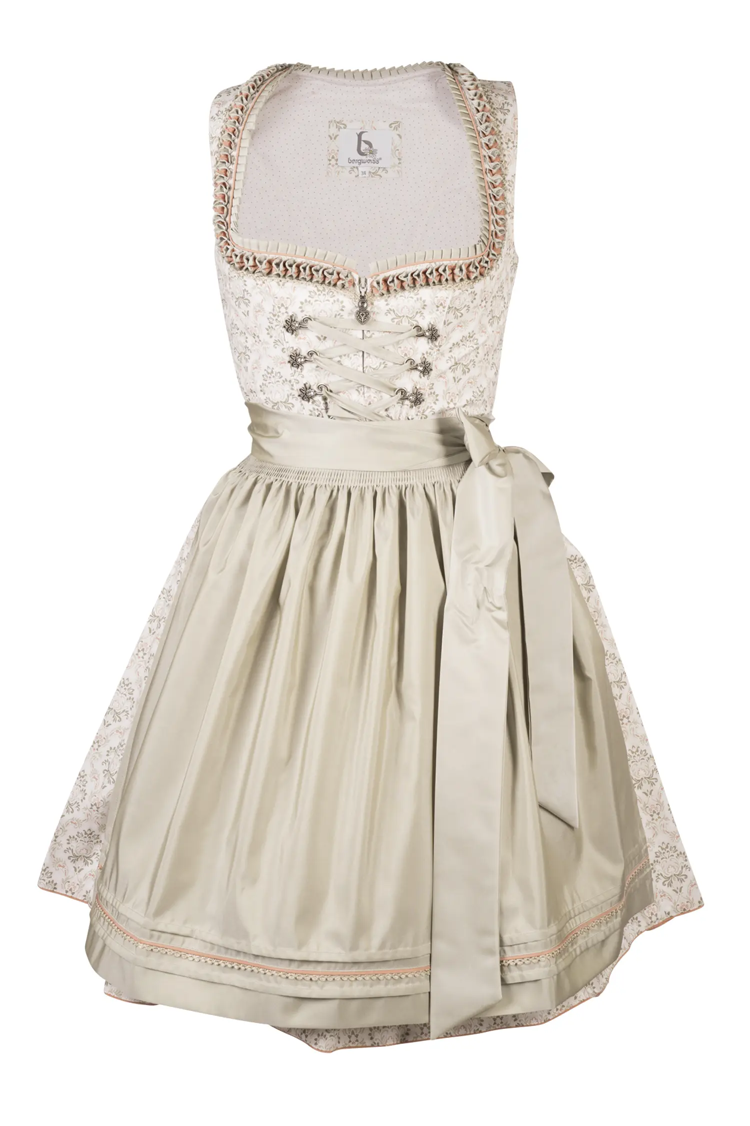Bergweiss Dirndl in Hellgrün