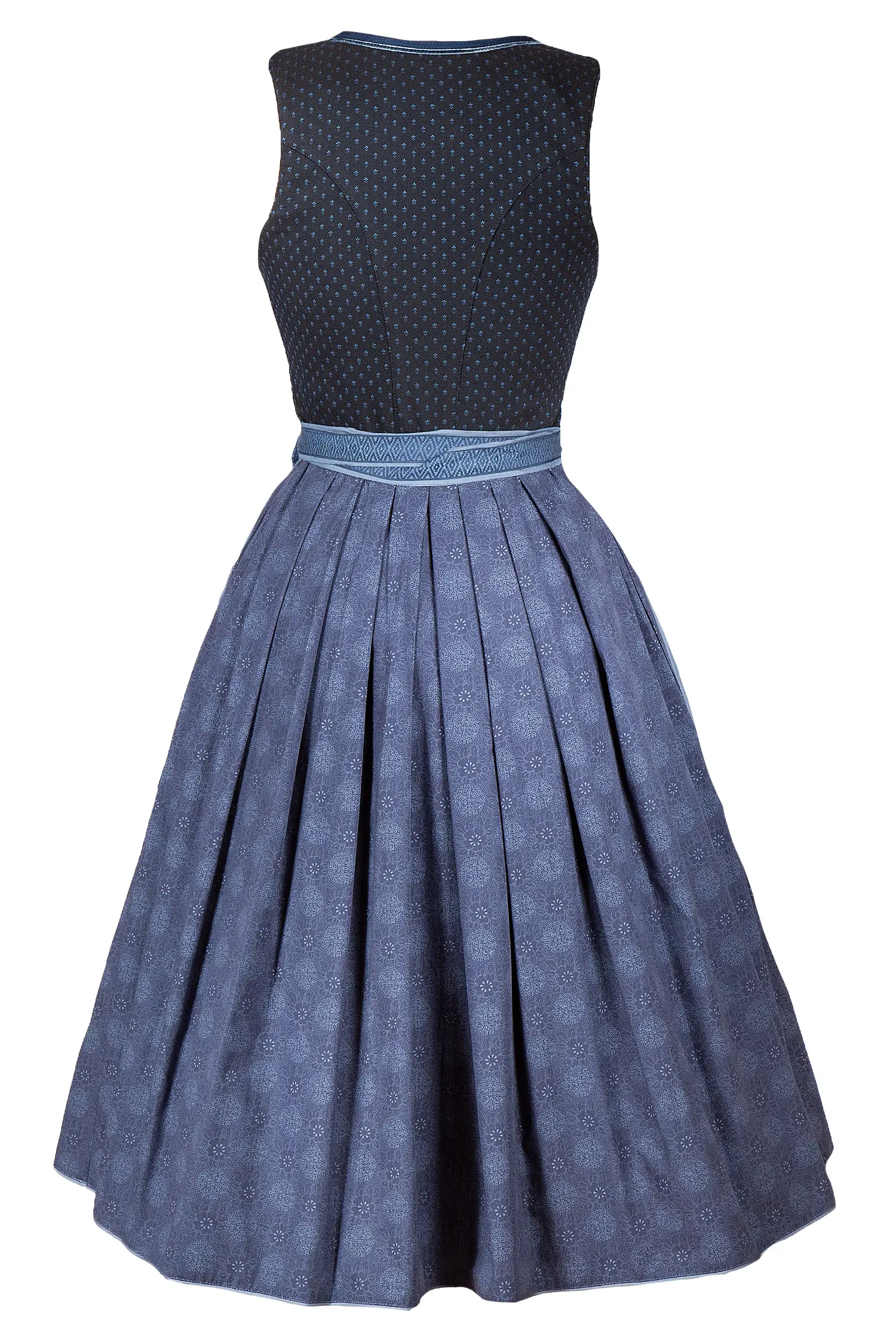 3097-1701-bl8-22-07b-1194 Sissi ey! Dirndl in dunkelblau - Rückansicht