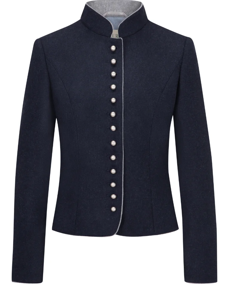 geknöpfte Strickjacke in Marineblau