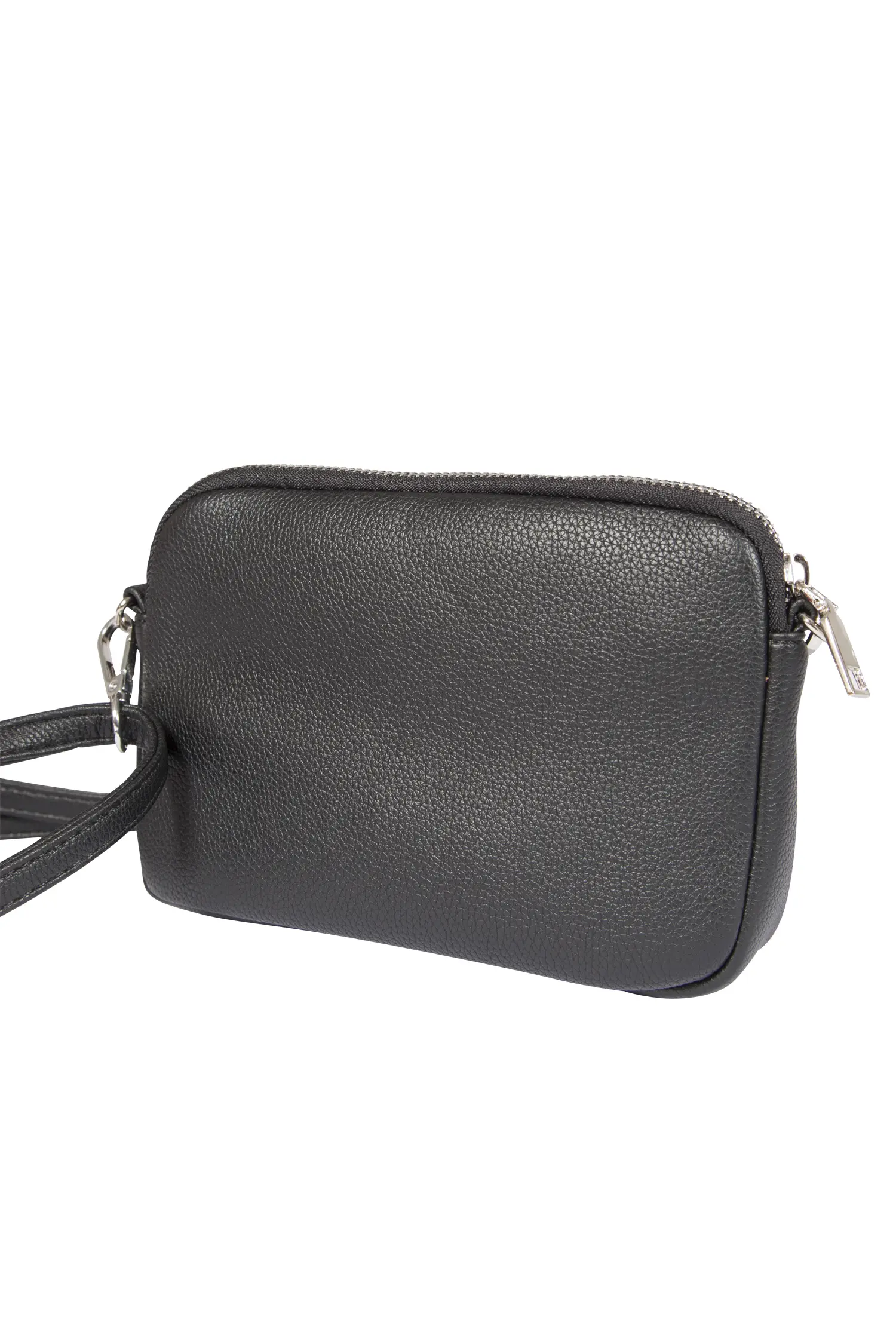 Trachtentasche schwarz mit Hirschkopf-Emblem - Rückseite