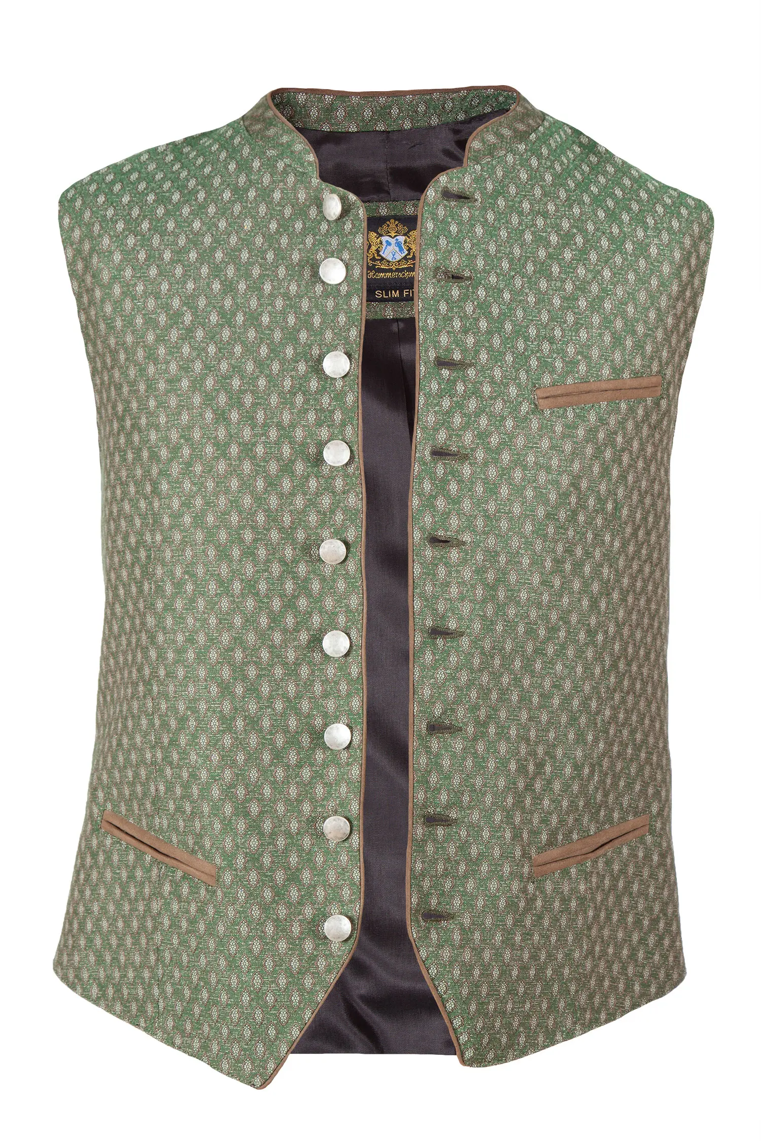 1345-0192-GN5-23-04b-5603a Braun gemusterte Trachtenweste Jannik