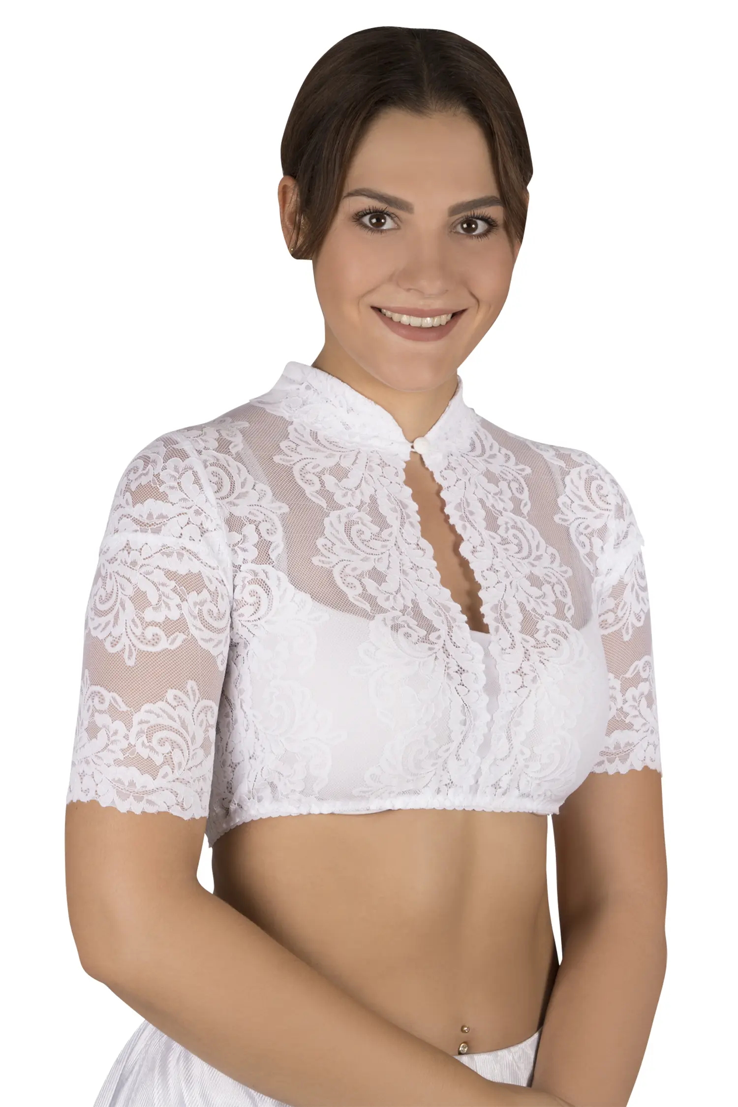 Dirndlbluse Andrea in weiß