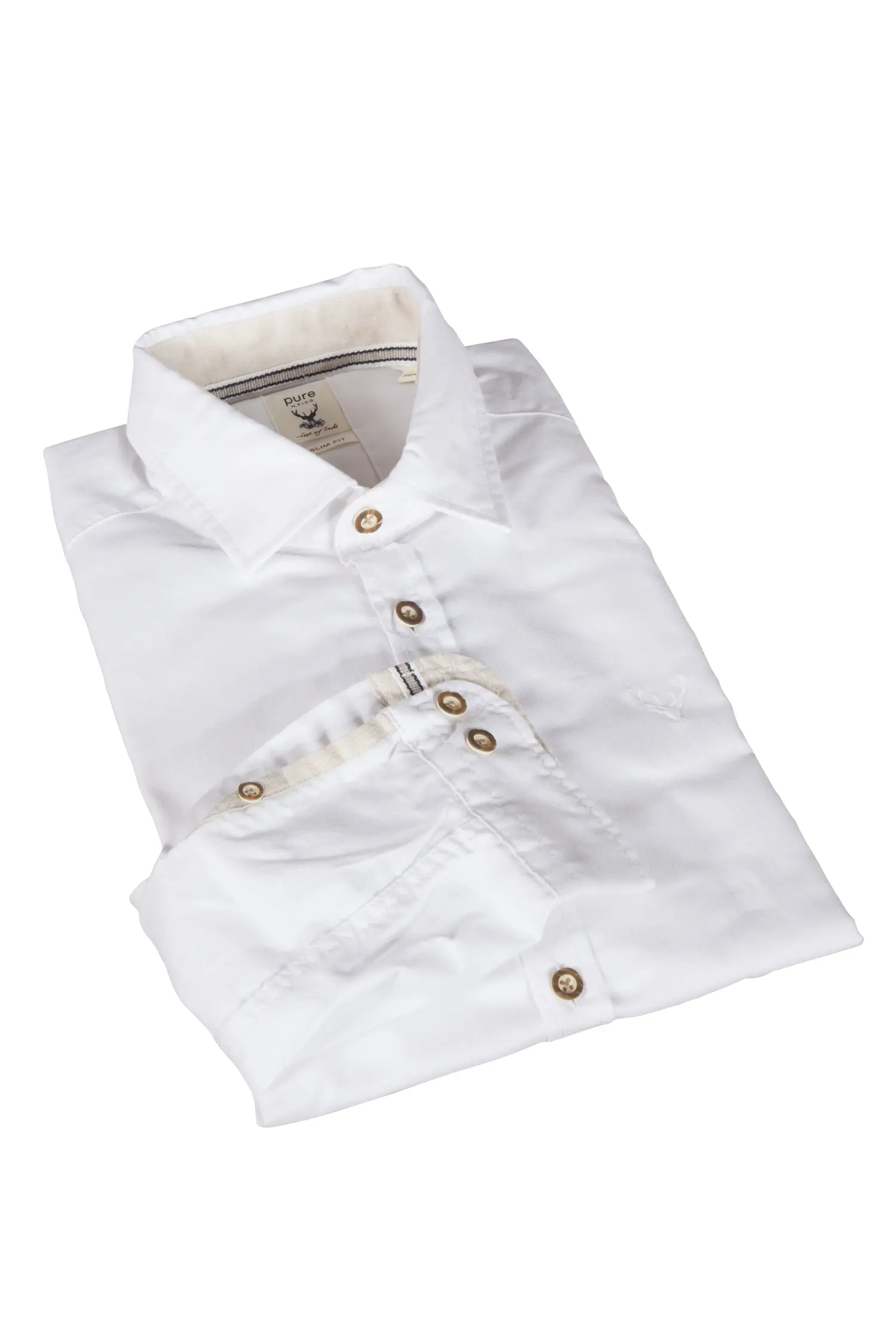 1514-1091-be3-01 Trachtenhemd in weiß mit Stretch von pure