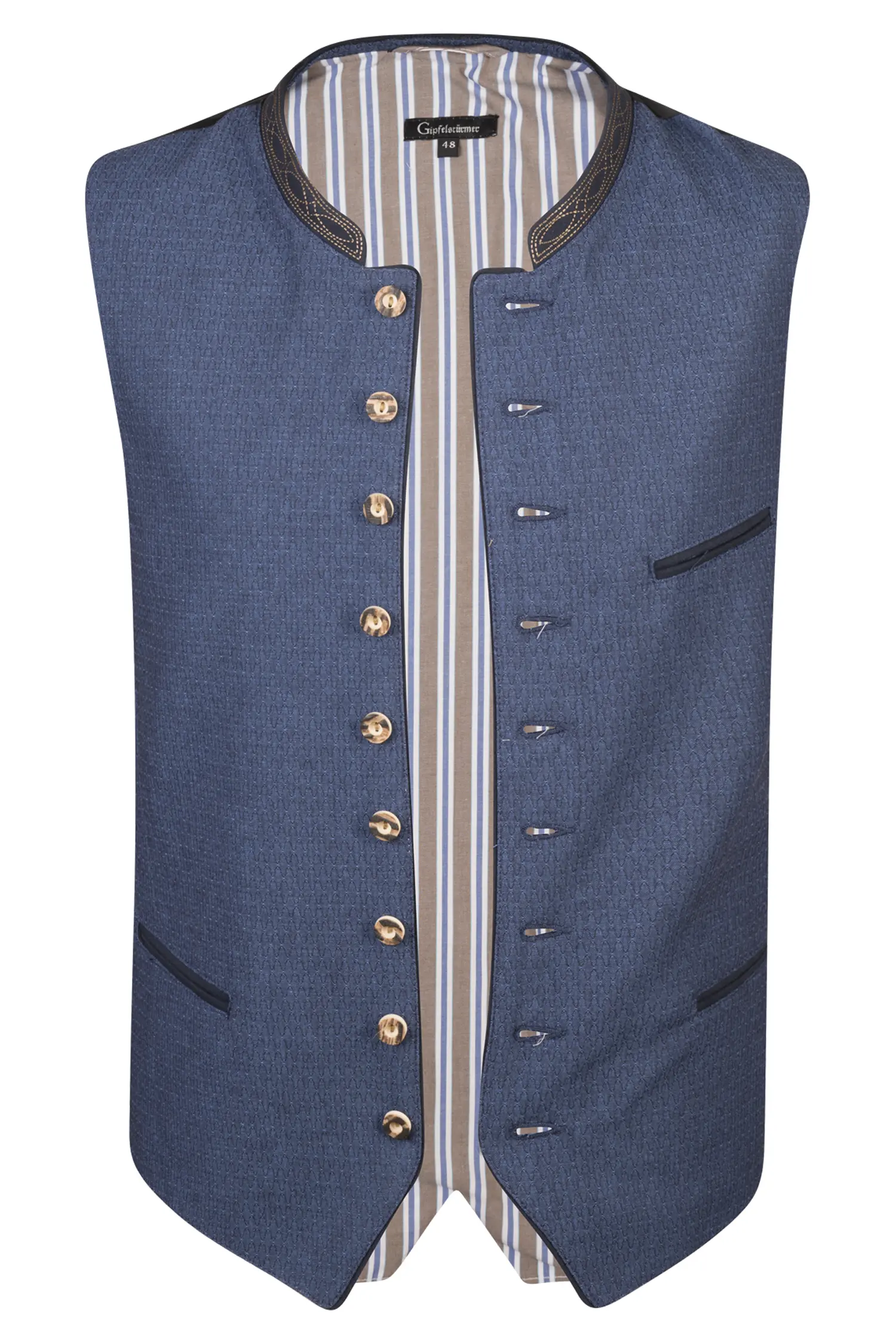 Gipfelstürmer Trachtenweste in Blau