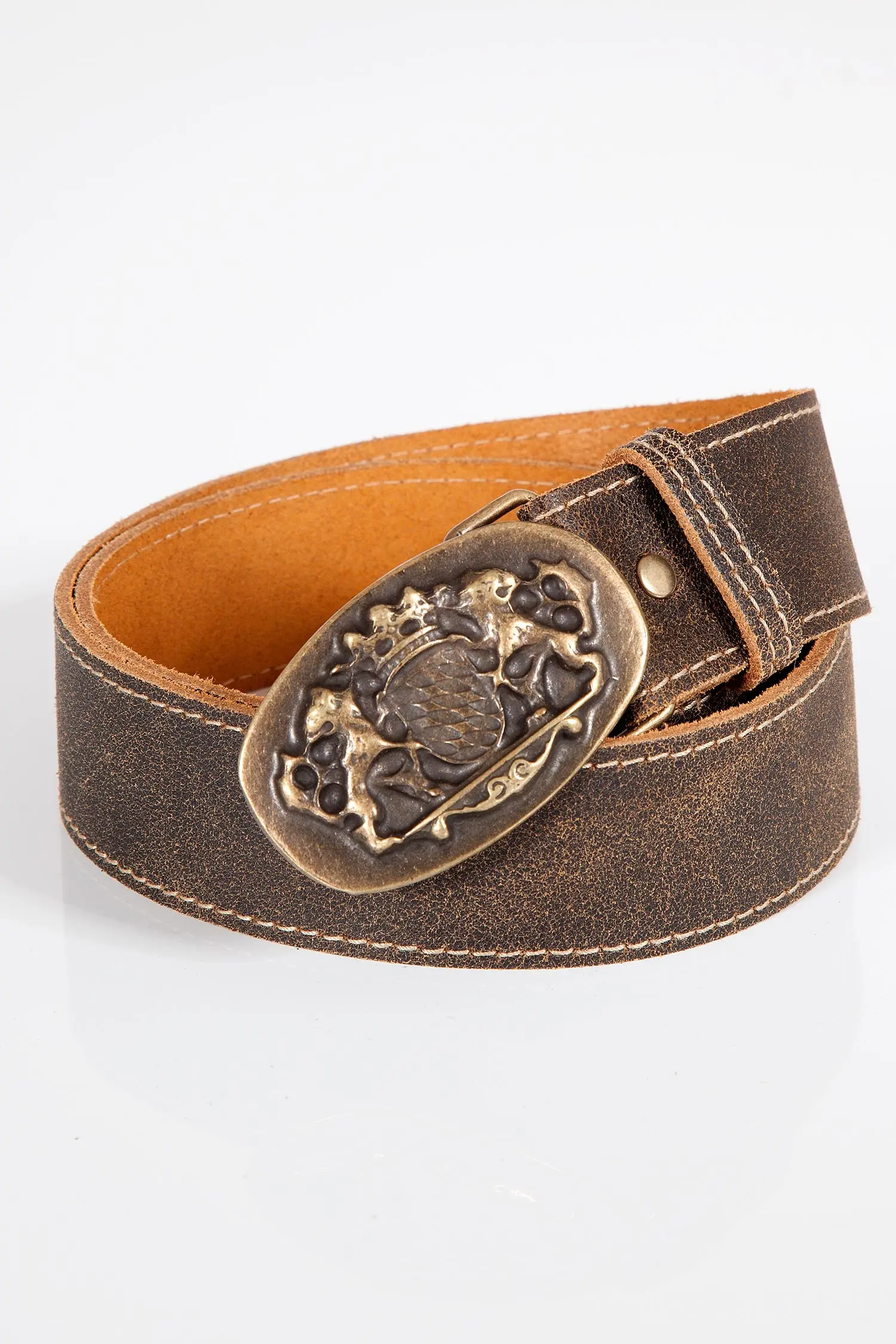 Trachtengürtel für Damen in dunkelbraun 