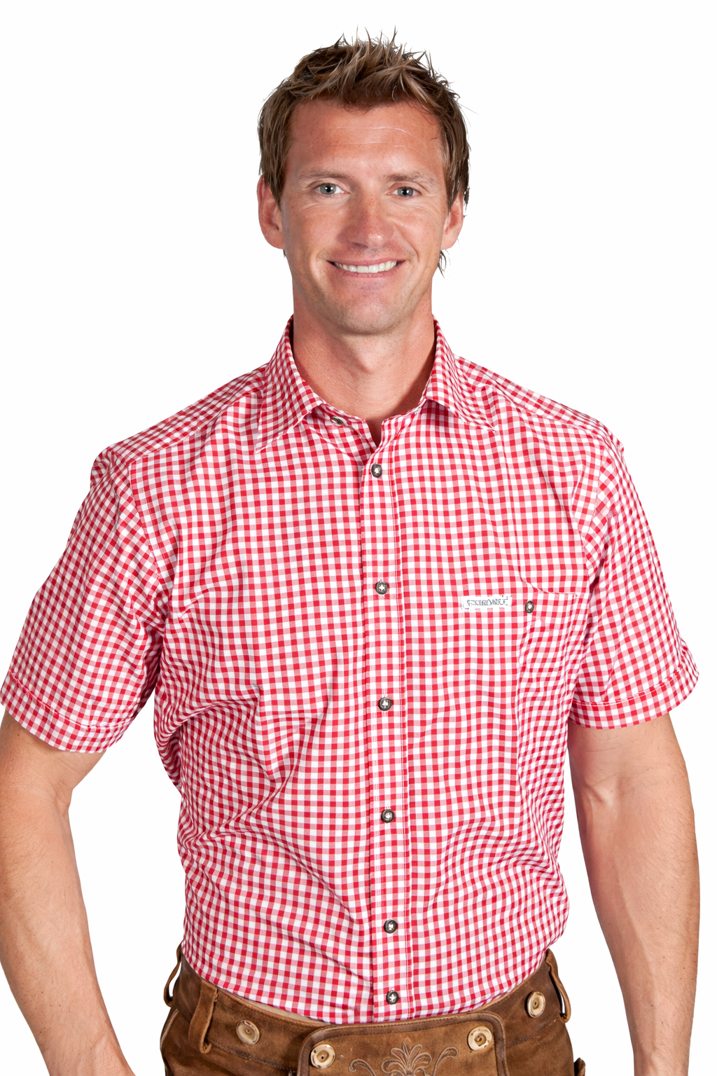 Trachtenhemd in Rot von Stockerpoint