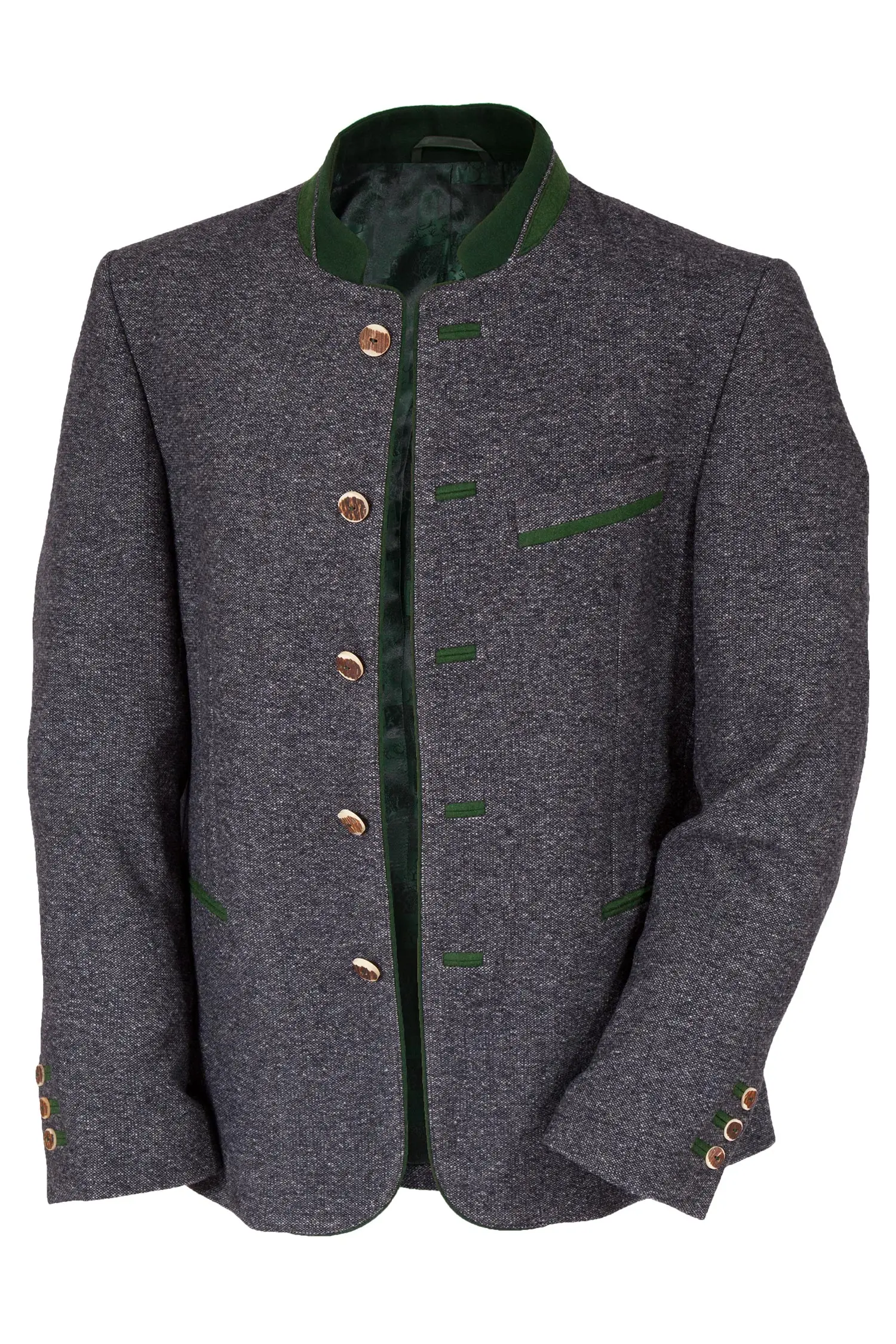 Herren Trachtenjanker Salz&Pfeffer & grün