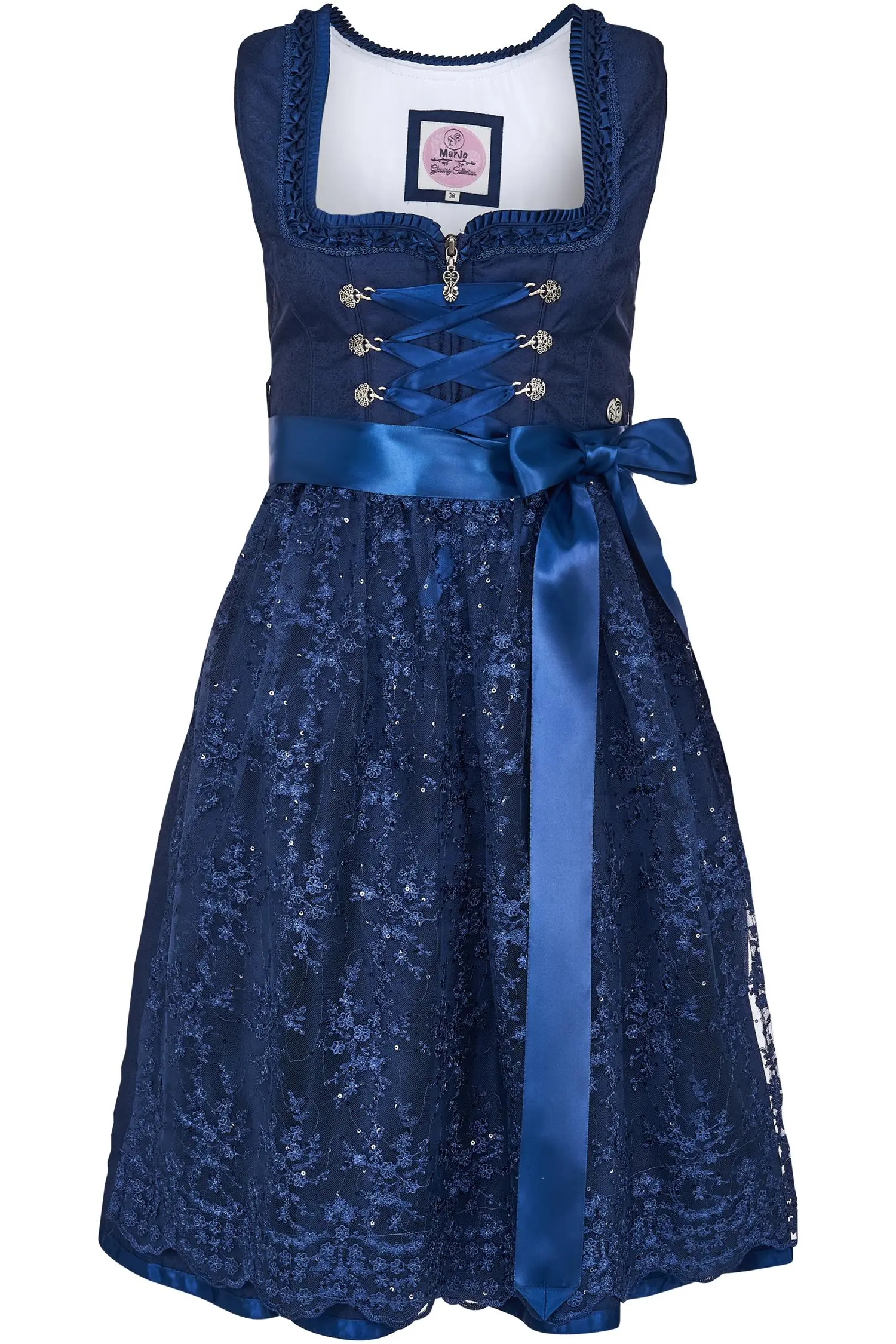 Dirndl Himmelkron von Marjo in Dunkelblau Marjo Dirndl Himmelkron in Dunkelblau