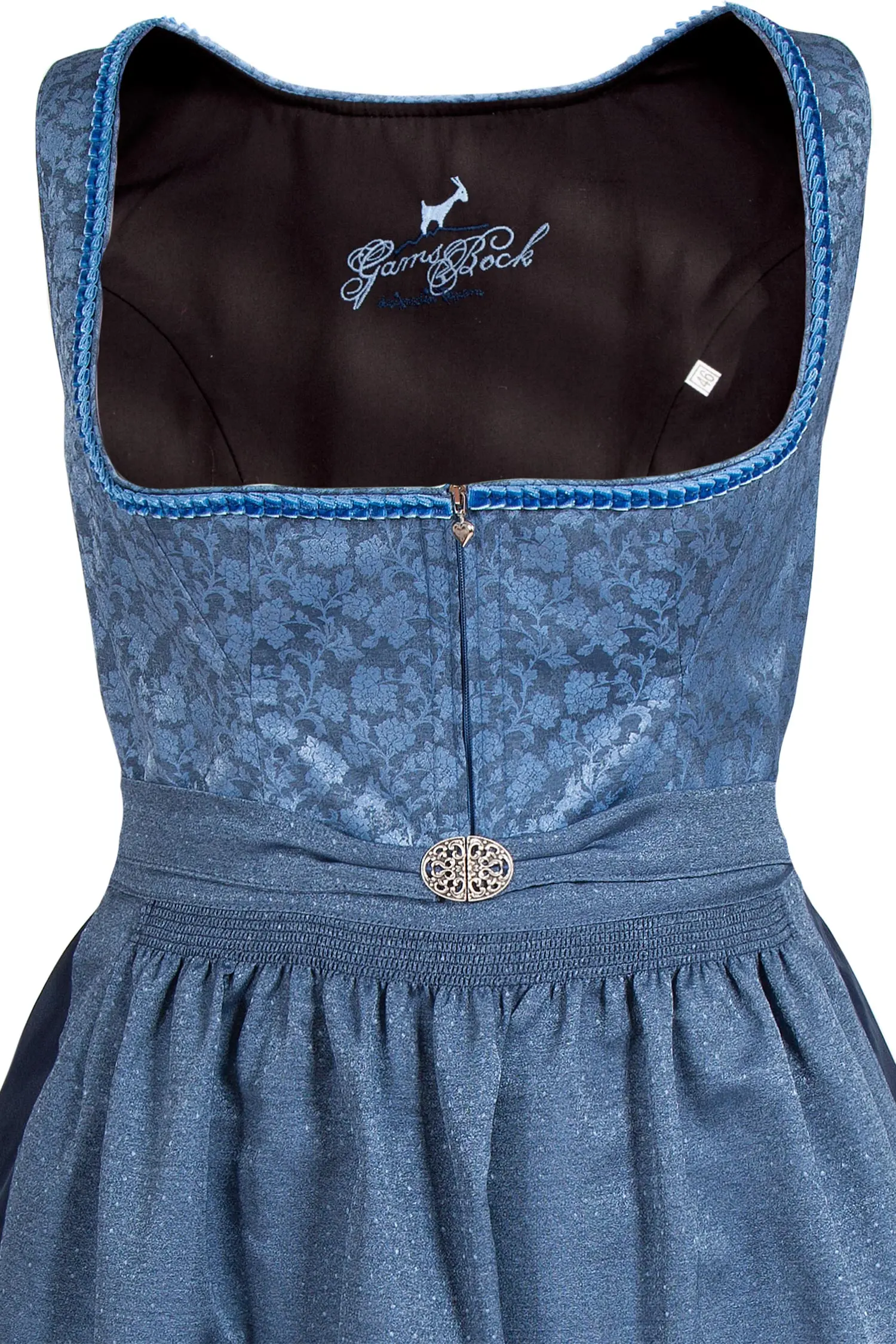 dirndl-lang-blau-laura-3043-0098-bl5-18-08j-0137-b Dirndl lang Laura in blau mit Samtborte XXL Mieder
