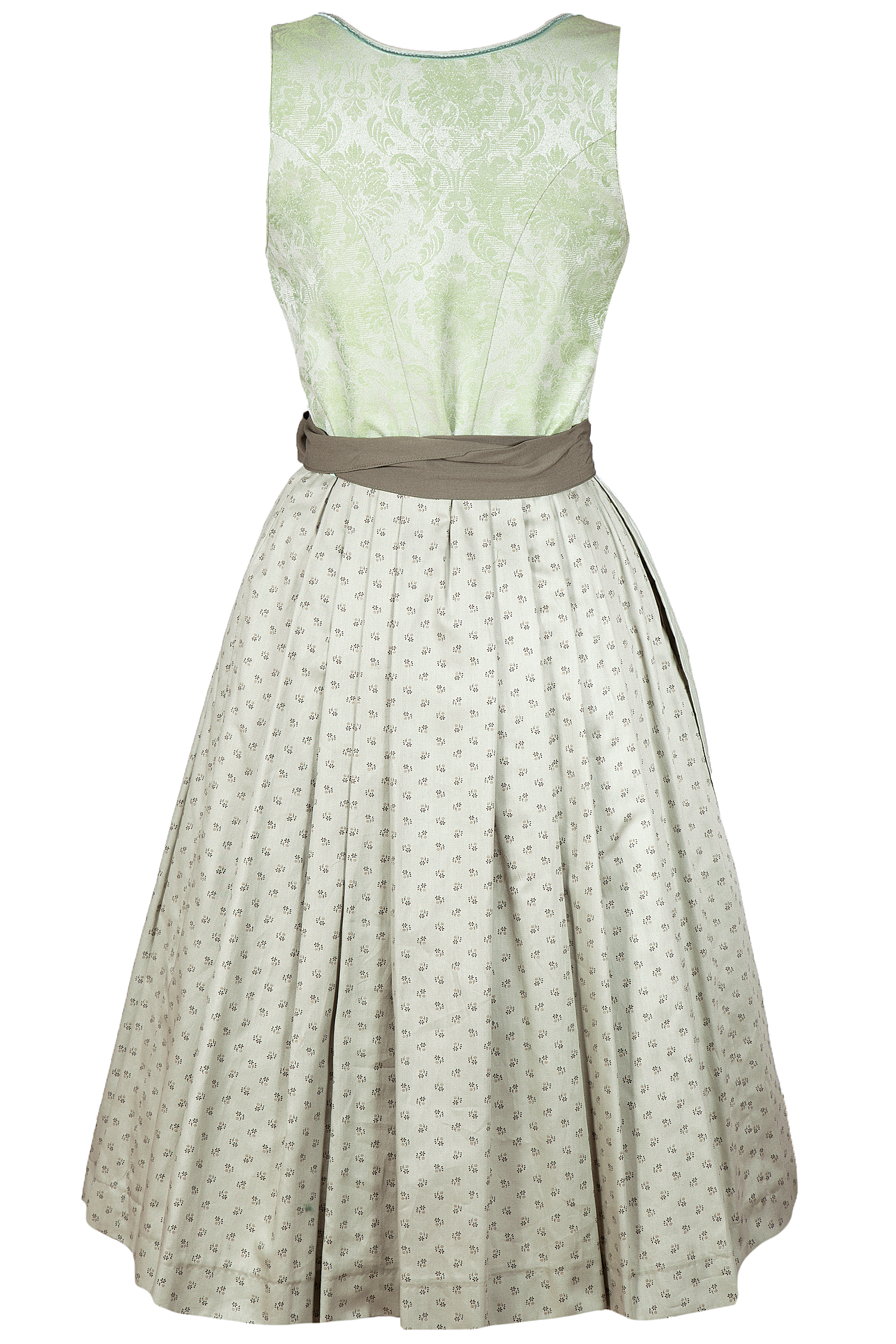 Dirndl Kate in lindgrün - Rückansicht