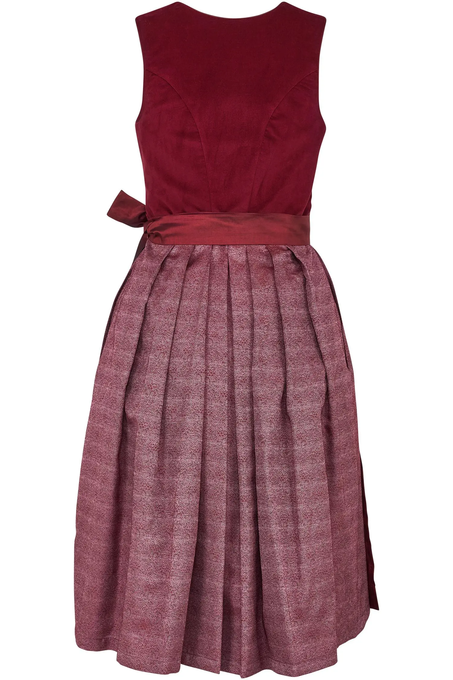 Bordeaux Farbiges Country Line Dirndl