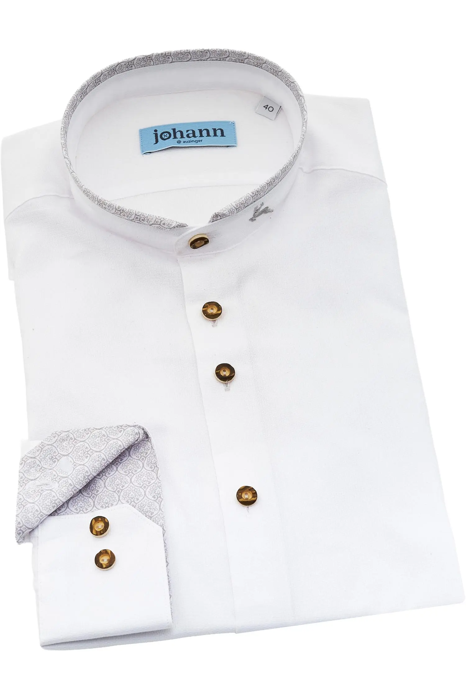 Johann Hemd in Weiß mit Applikationen