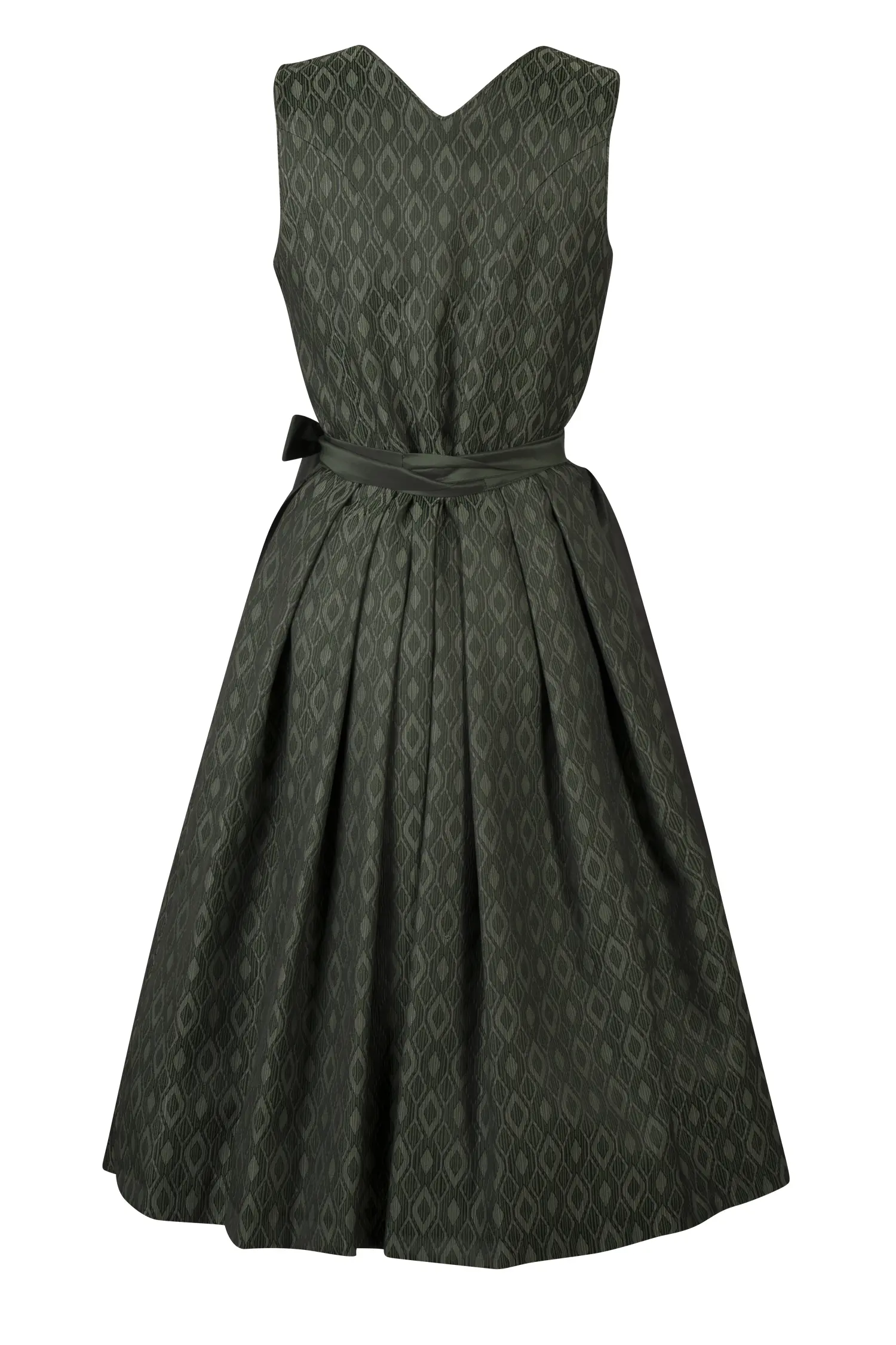 3098-0433-gn8-24-07-0405116 Dirndl Violetta in Moosgrün Rückansicht