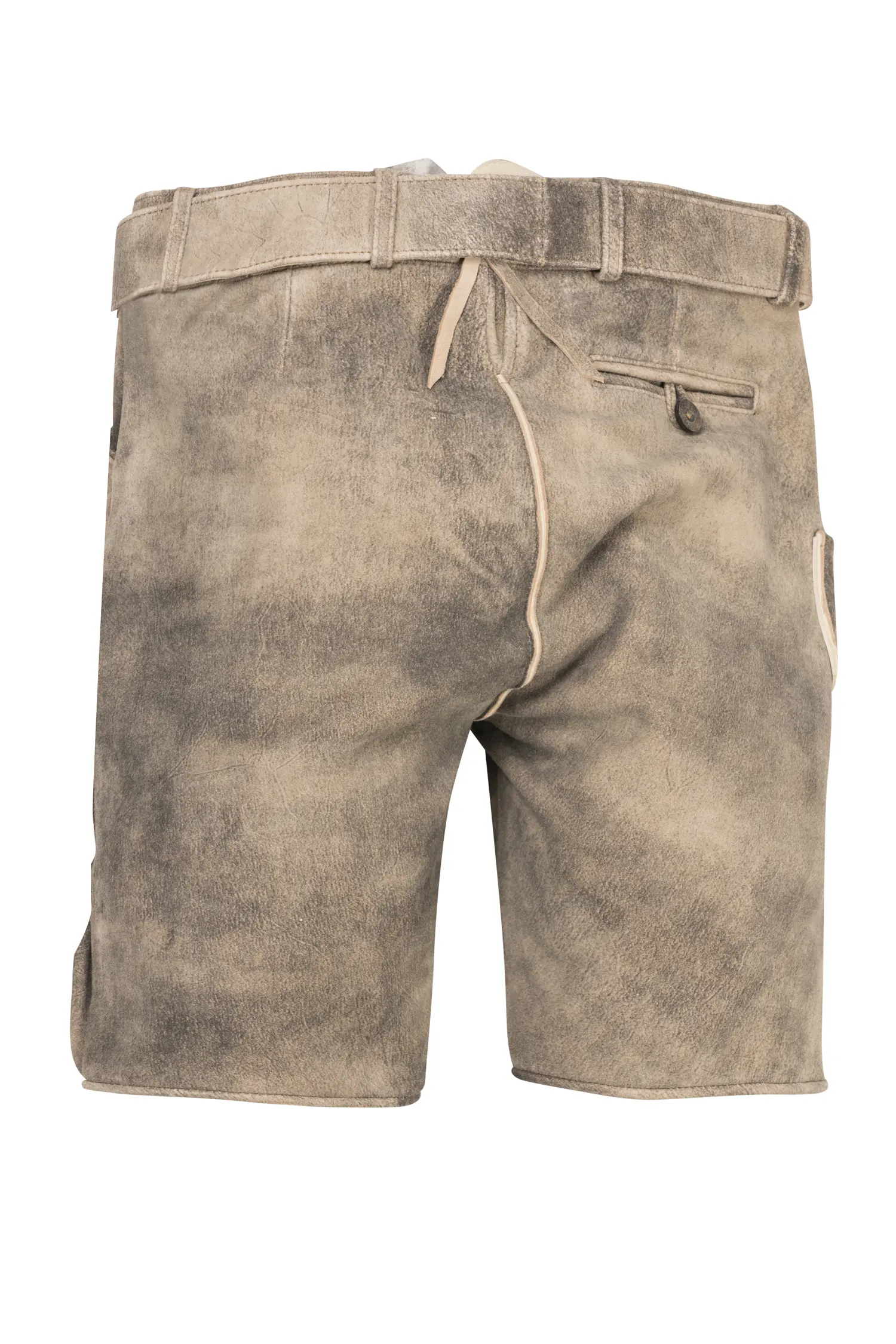 Lederhose in Braun Rückansicht