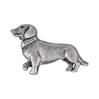 Dackel in Silber von Gaudiknopf