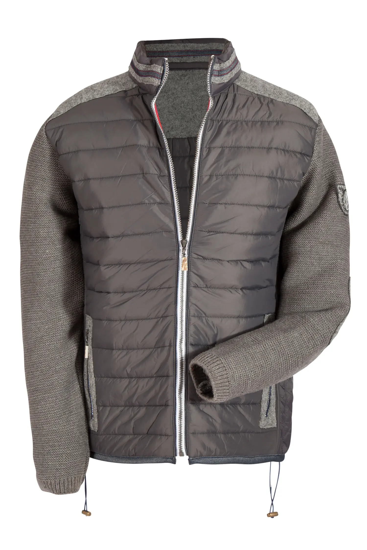 Herren Trachtenjacke Darnsee in grau mit Strick
