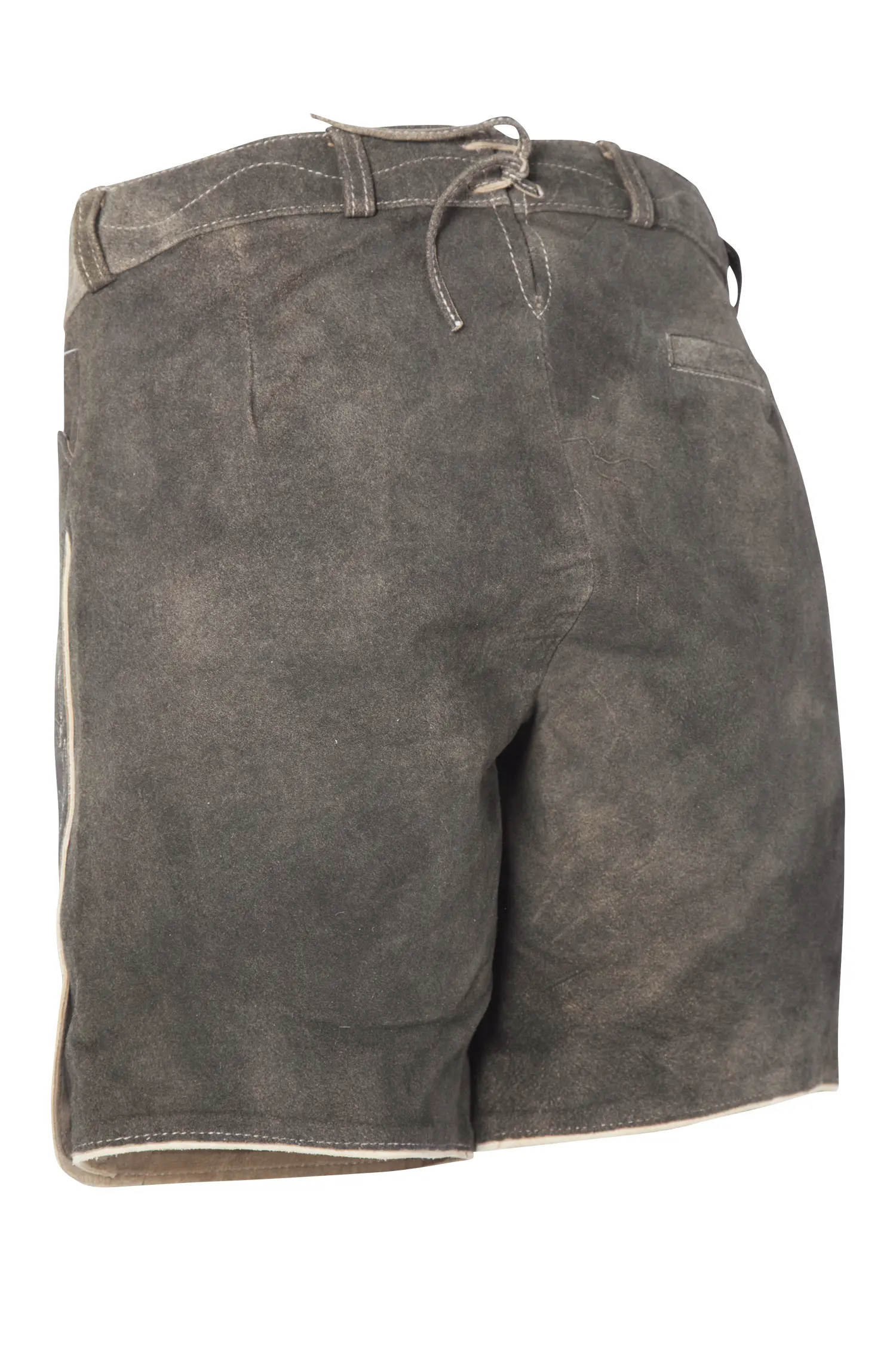 2611-1133-4NA-23-06-b0528 Kurze Lederhose Bonita in dunkelbraun für Damen - Rückansicht
