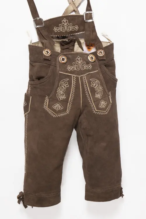 4713-1012-br8-16-06g-9825-a Kinder Lederhose als Kniebundhose mit Träger 1