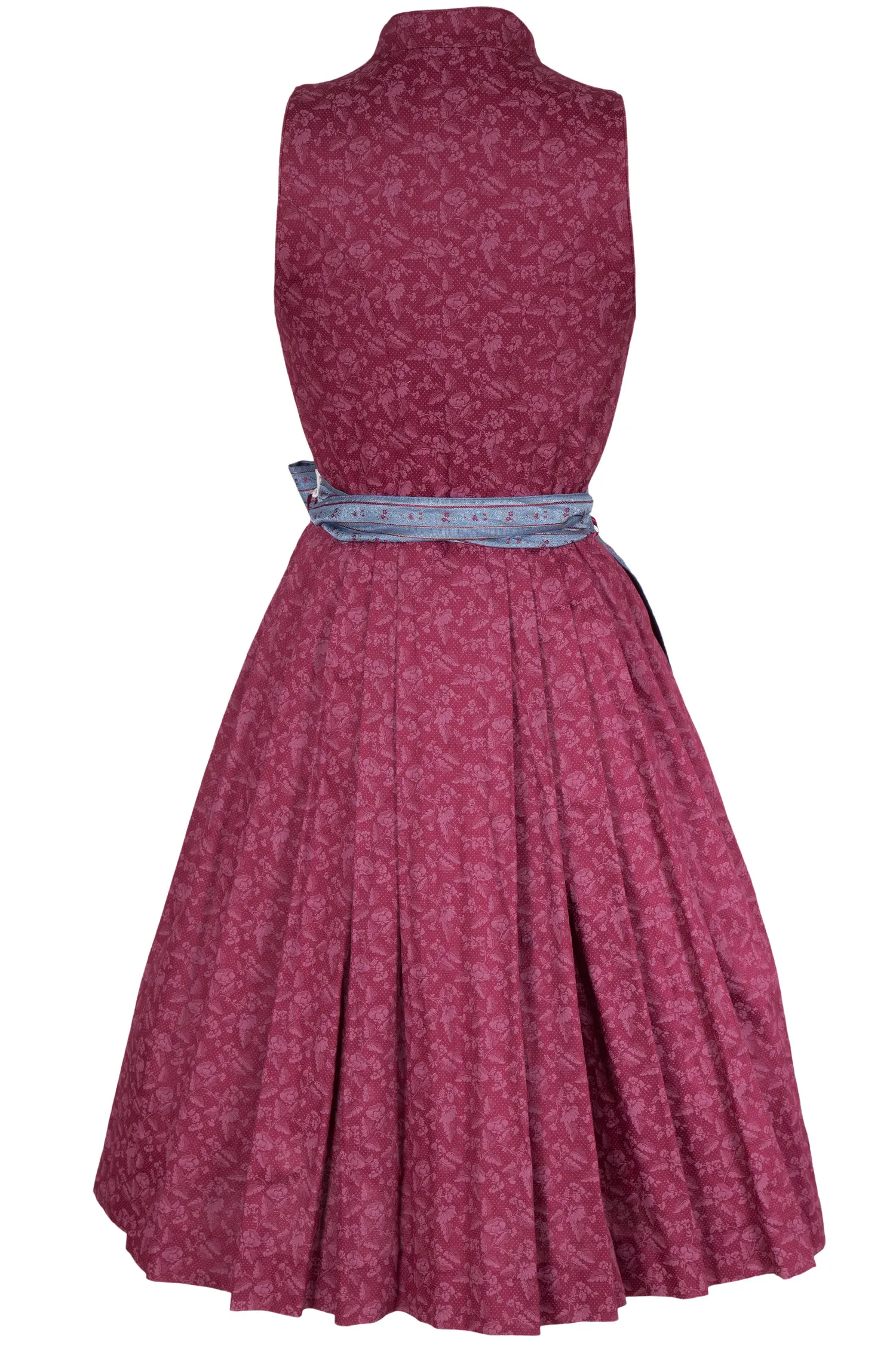 Midi Dirndl Noel in weinrot mit Herzausschnitt hinten