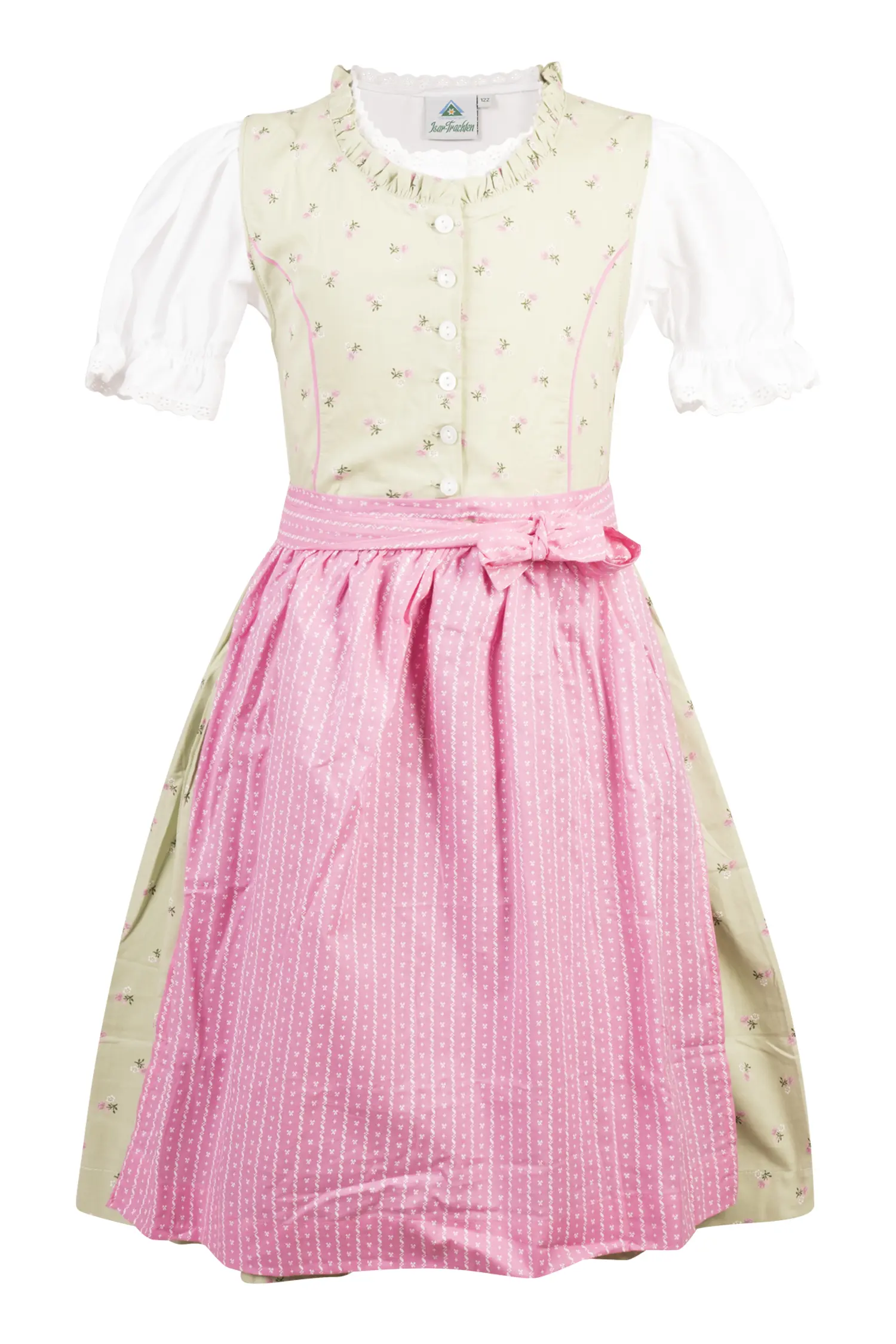 4753-1477-gn4-24-07-0405182 Kinderdirndl in Salbei/Rosa Farben