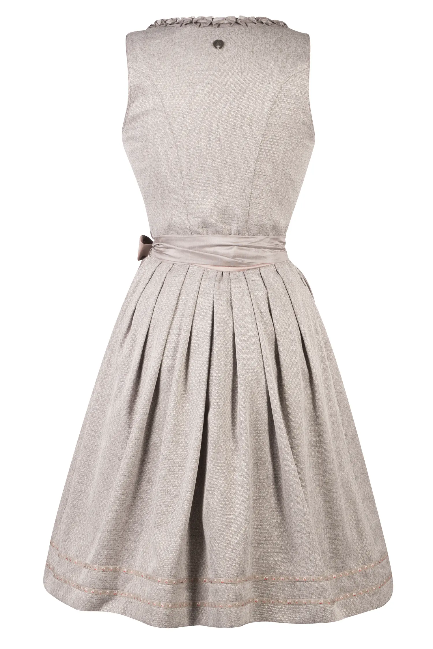 3087-0035-be5-24-04-2504852 Dirndl Diva in Taupe Rückansicht