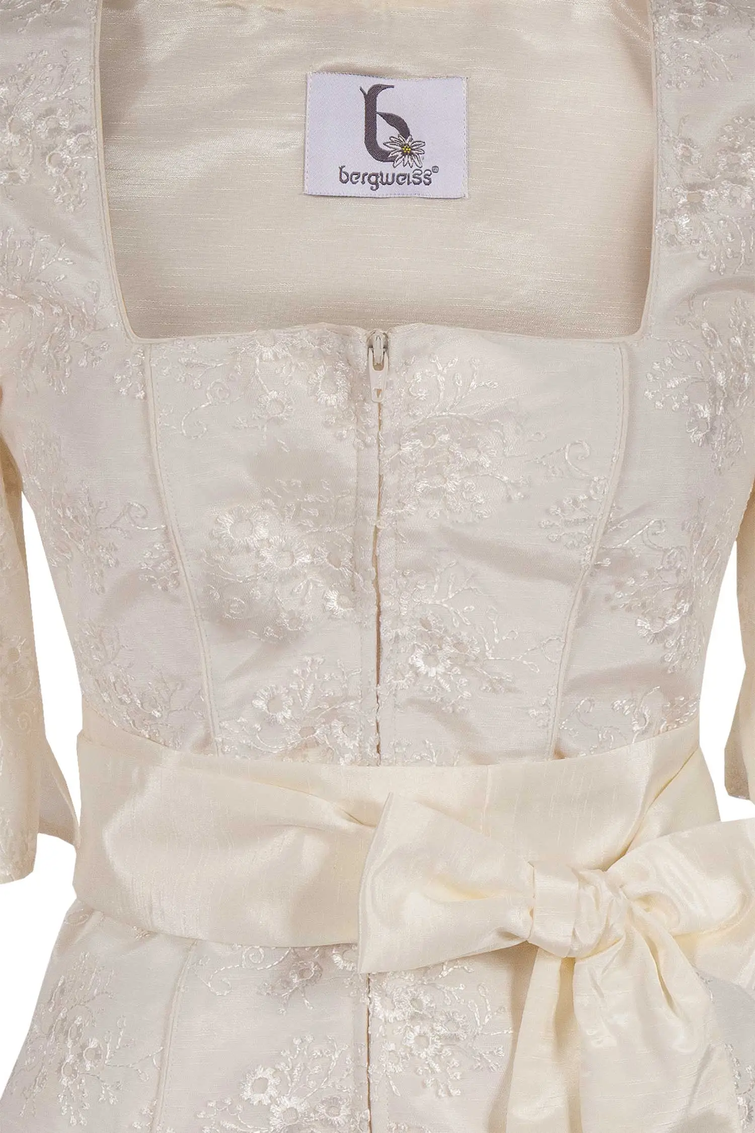 hochzeitsdirndl-creme-rock-mieder-3098-0151-be3-18-09c-0066-b Hochzeitskleid als Trachtenkleid in creme 2-teilig Detail