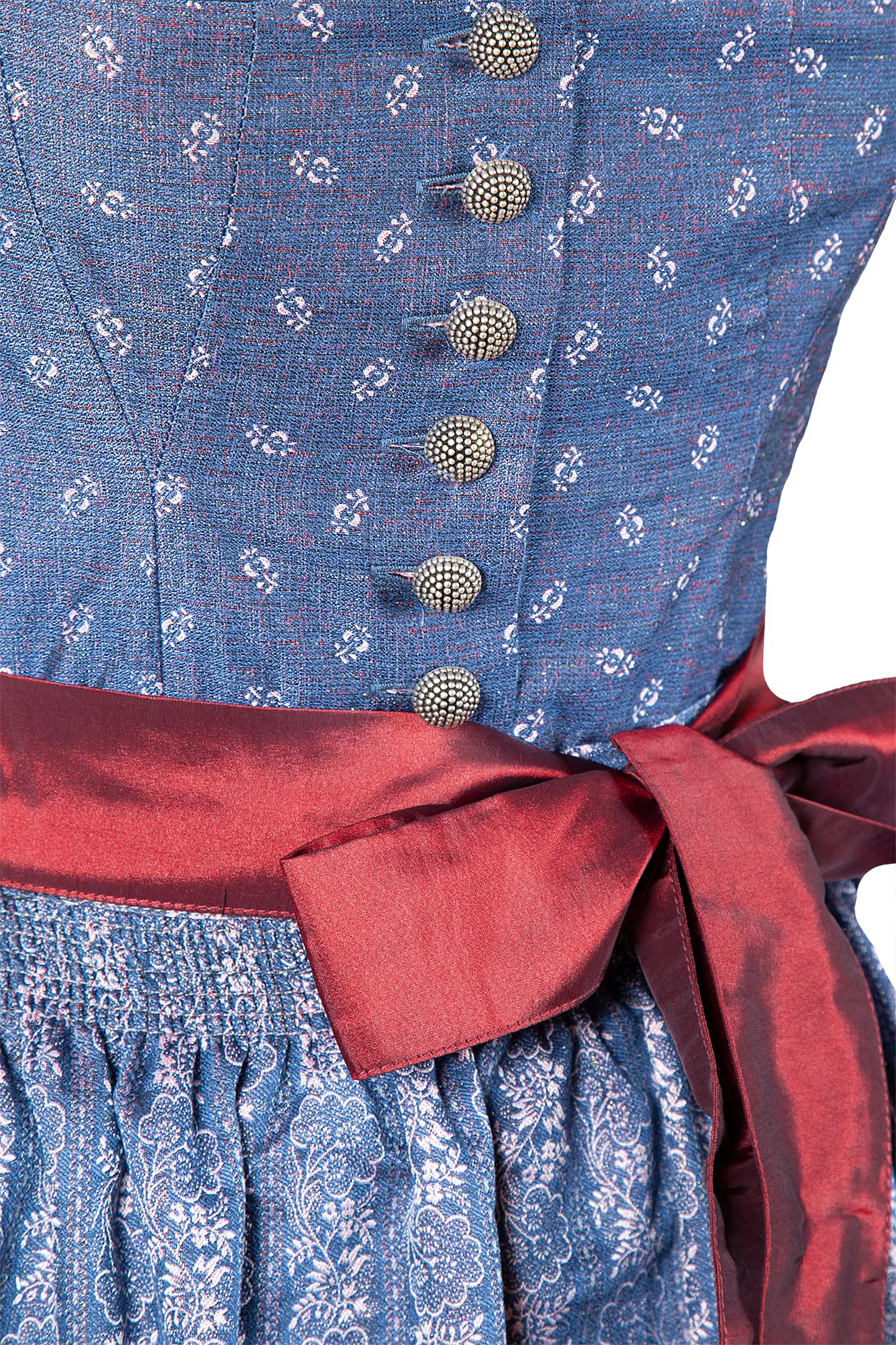 Gamsbock Dirndl mit Glitzermieder - Detail Mieder