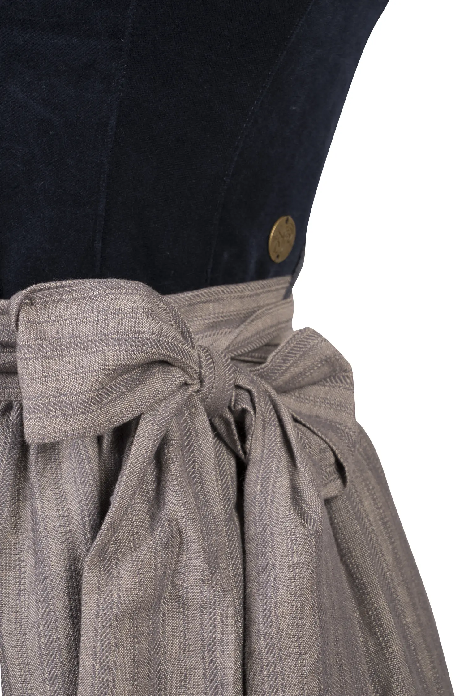 Dirndl Ainring in Blau Detail Mieder
