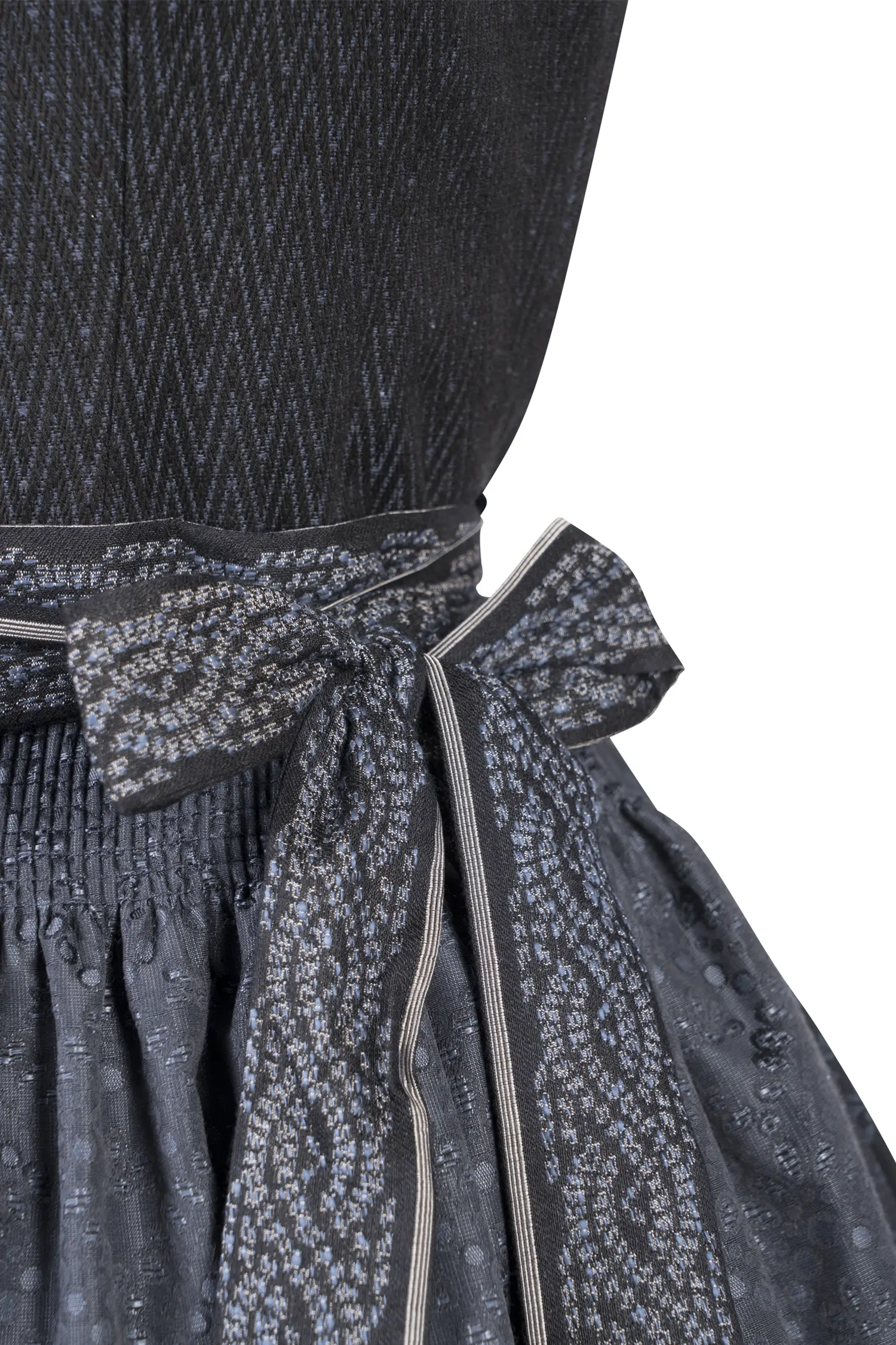 3043-0169-bl9-24-05-2704955 Gamsbock Dirndl in Marine Blau Detail Mieder