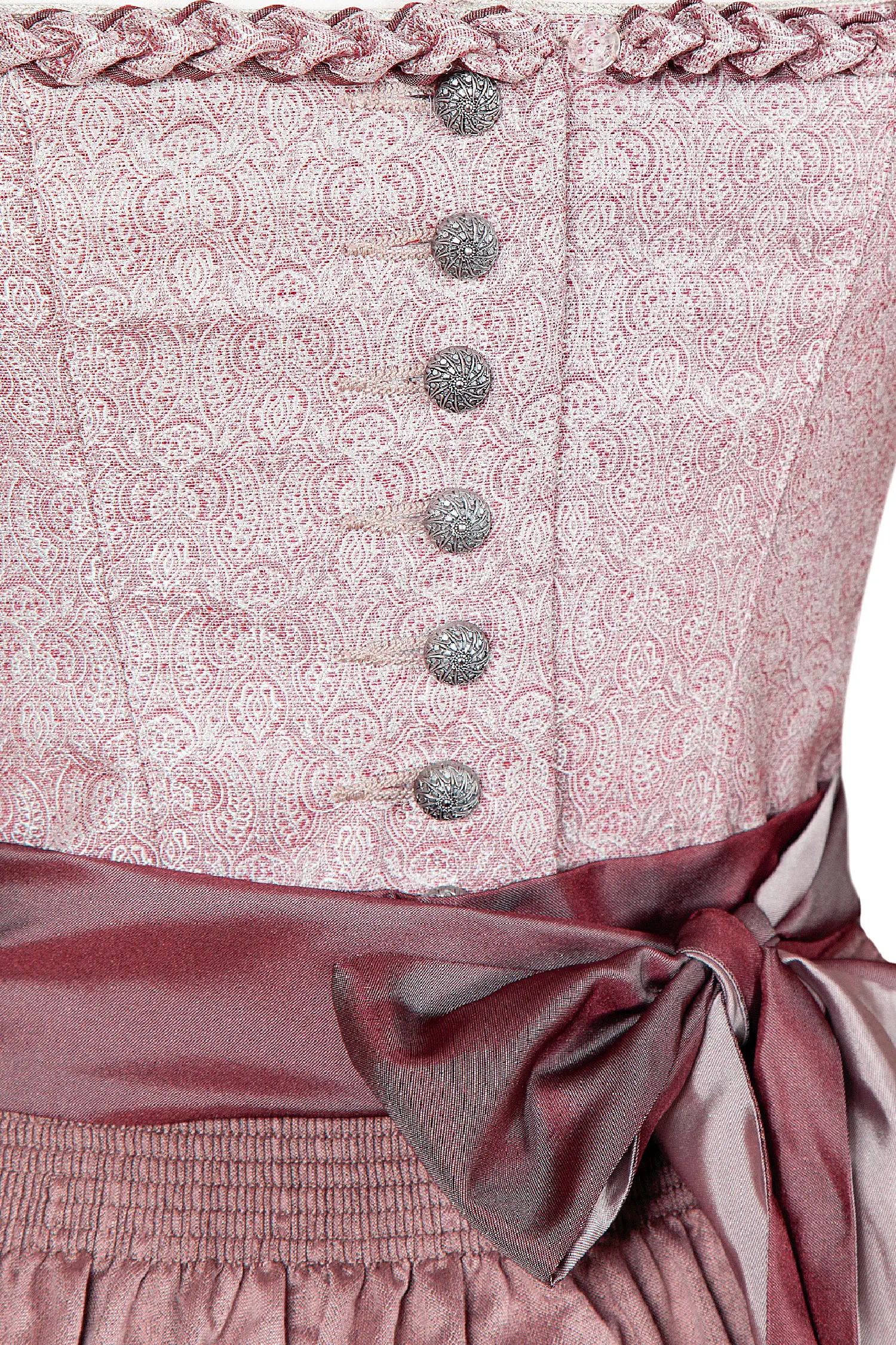 Sissy ey! Dirndl in altrosa - Detail Mieder