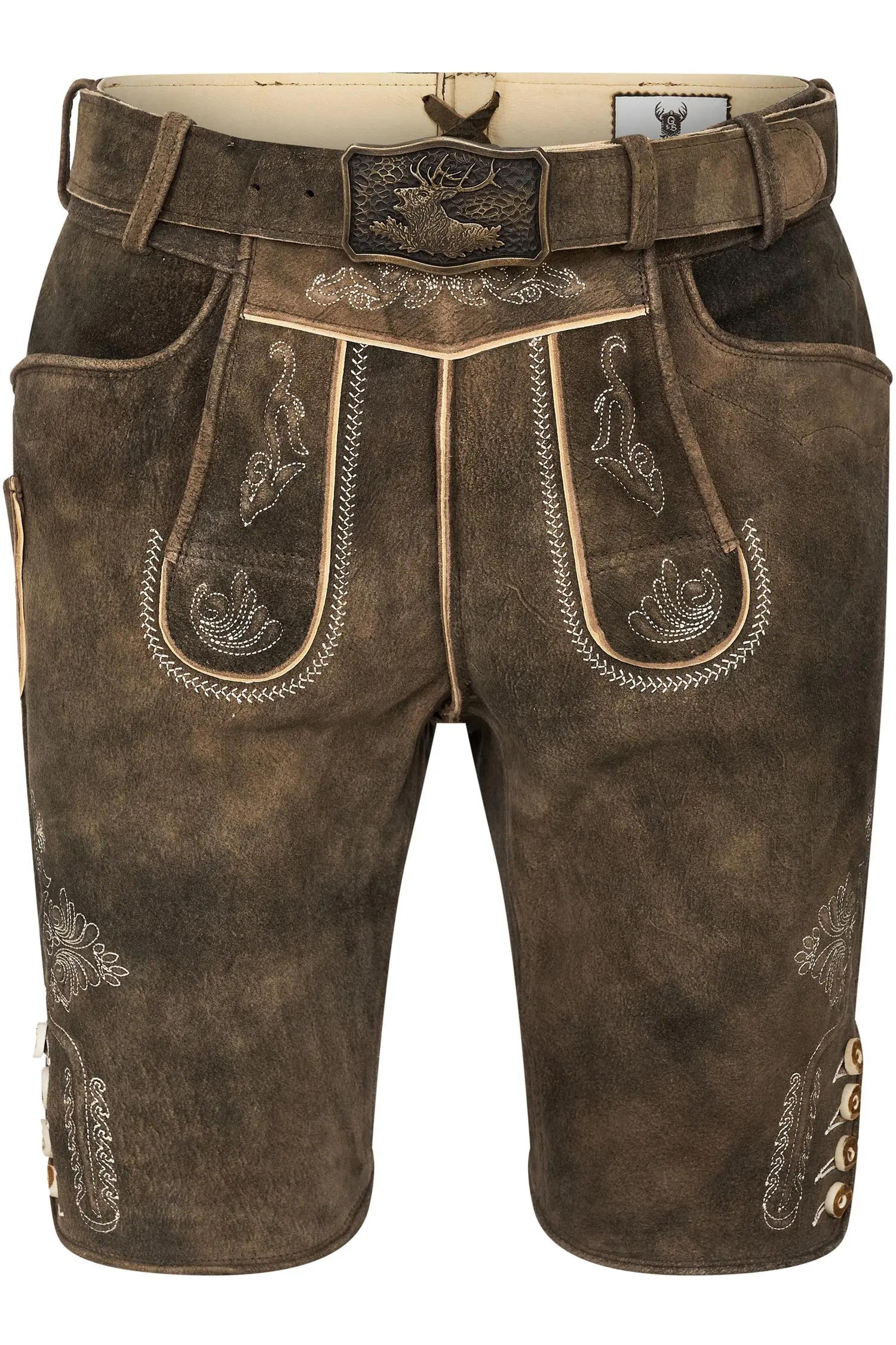 Lederhose Arno von Gweih & Silk in Braun Arno in Dunkelbraun von Gweih&Silk