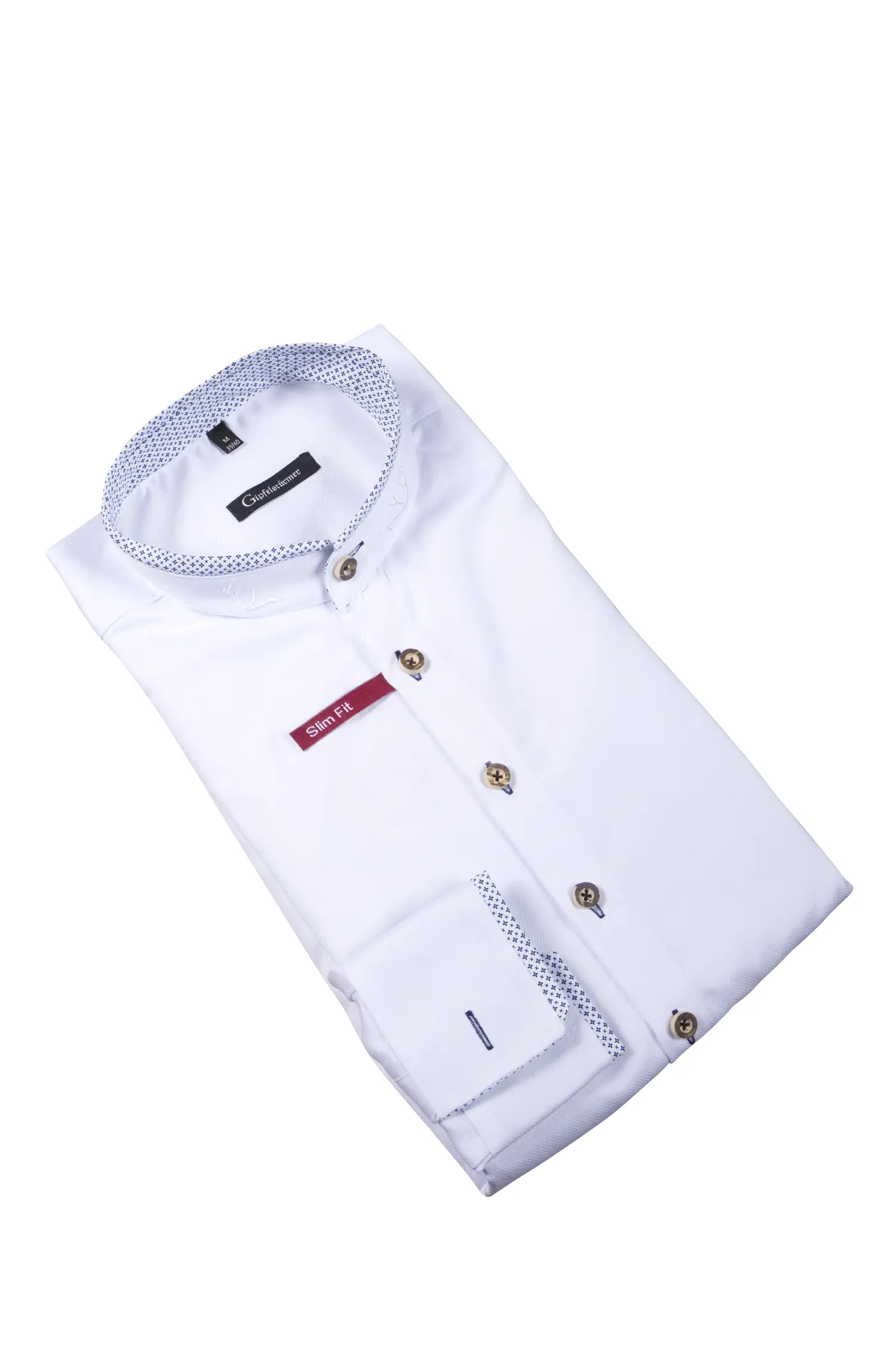 Gipfelstürmer Trachtenhemd mit blauen Akzenten