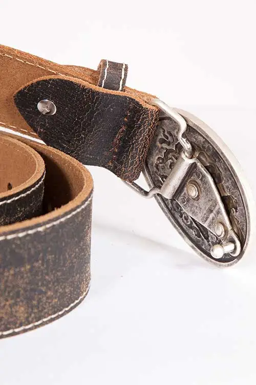 4021-1119-br8-17-11a-7810-b5a2508ce07d04 Damen Trachten Gürtel in braun mit silberner Schließe hinten