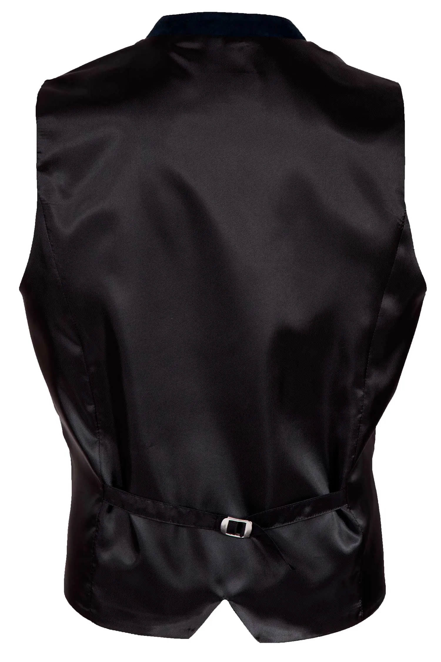 Trachtenweste aus Webstoff in marine und schwarz hinten