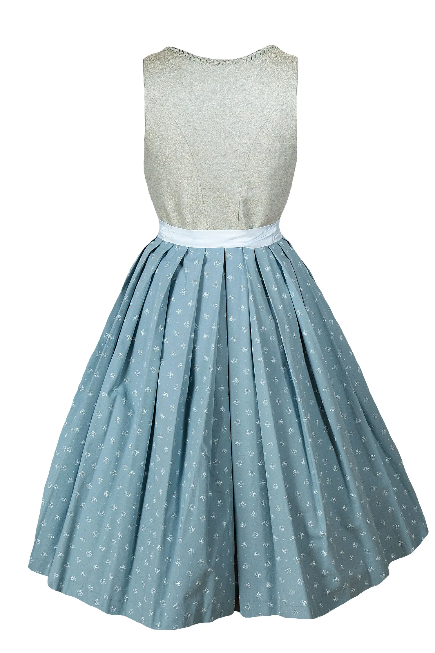 Extravagantes Dirndl Pillersee mit auffallendem Mieder - Rückansicht