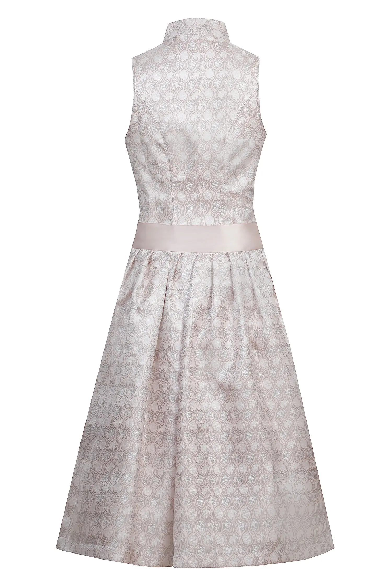 Dirndl Benedetta in puder mit bestickter Glitzerschürze - Rückansicht