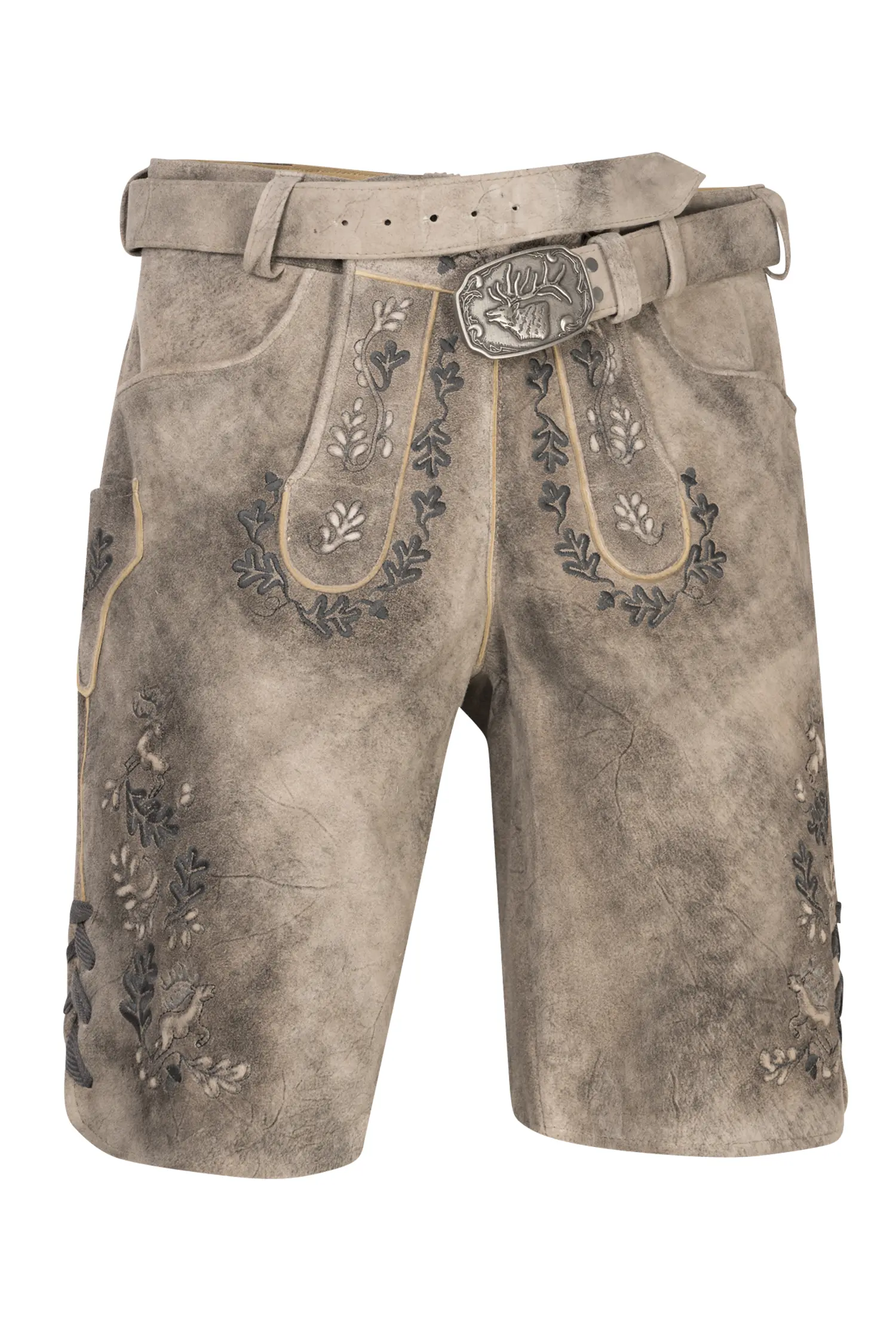 Lederhose von Spieth und Wensky in Grau