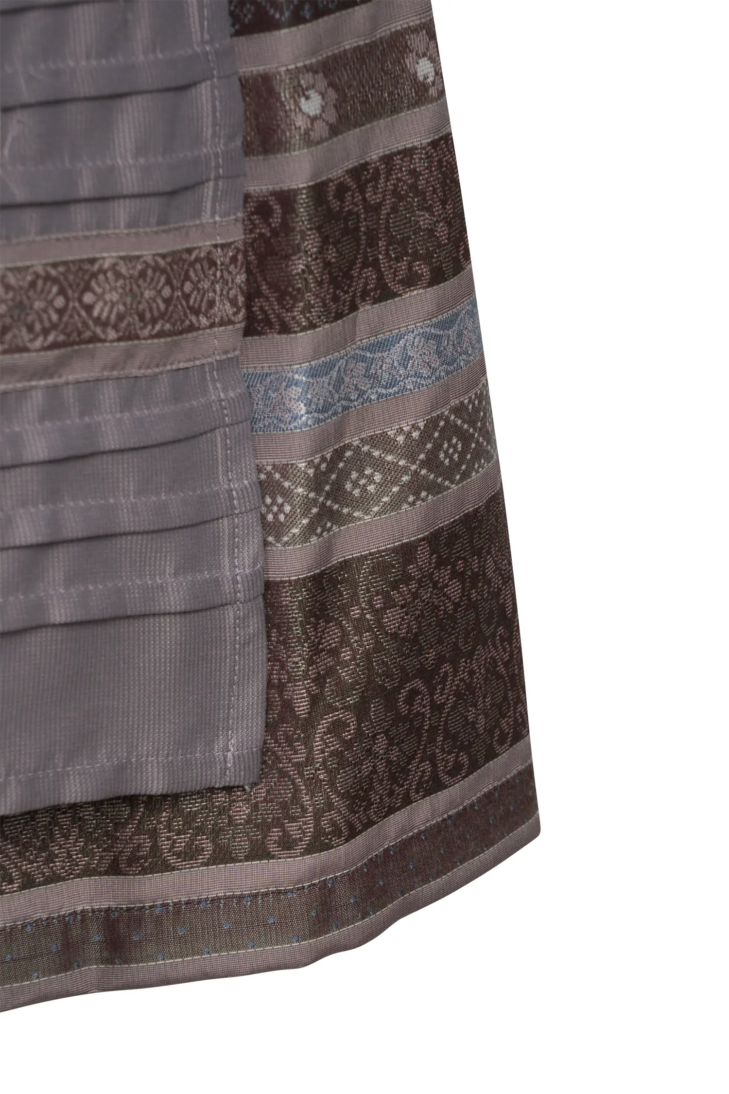 Samtdirndl von Tramontana in dunkelbraun / altrosa - Detail Rock