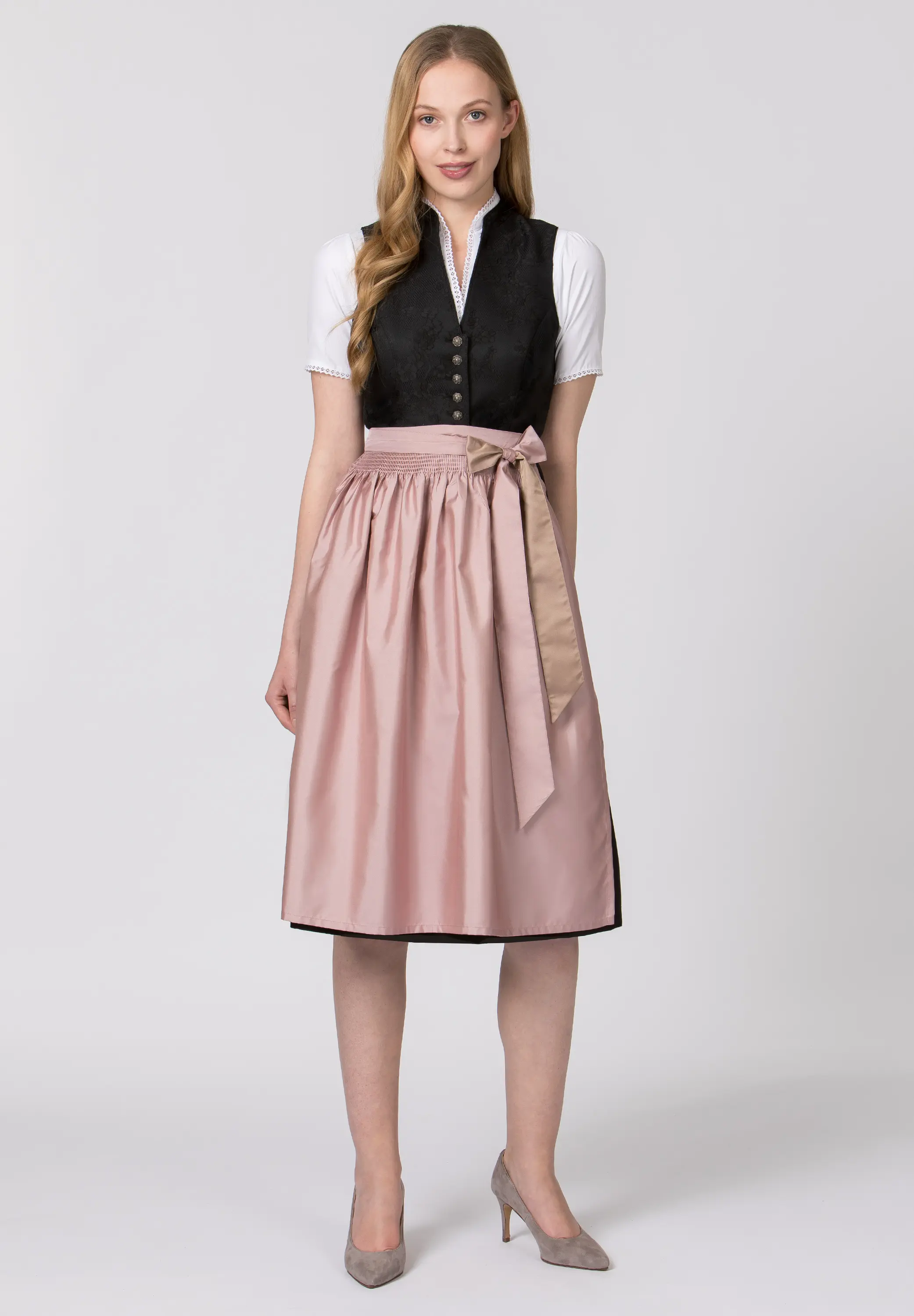 schürze für Dirndl rose