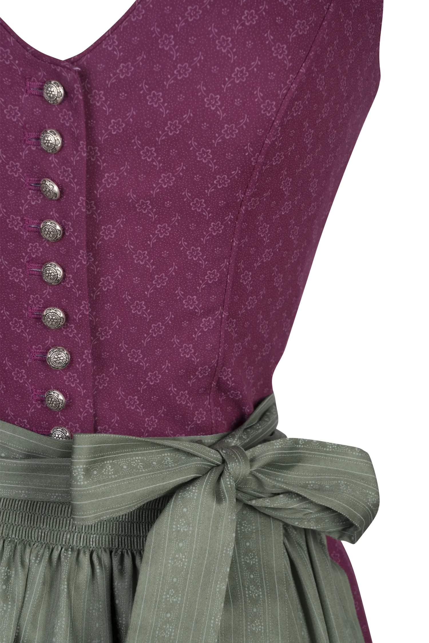Dirndl Laurita mit V-Ausschnitt - Detail Mieder