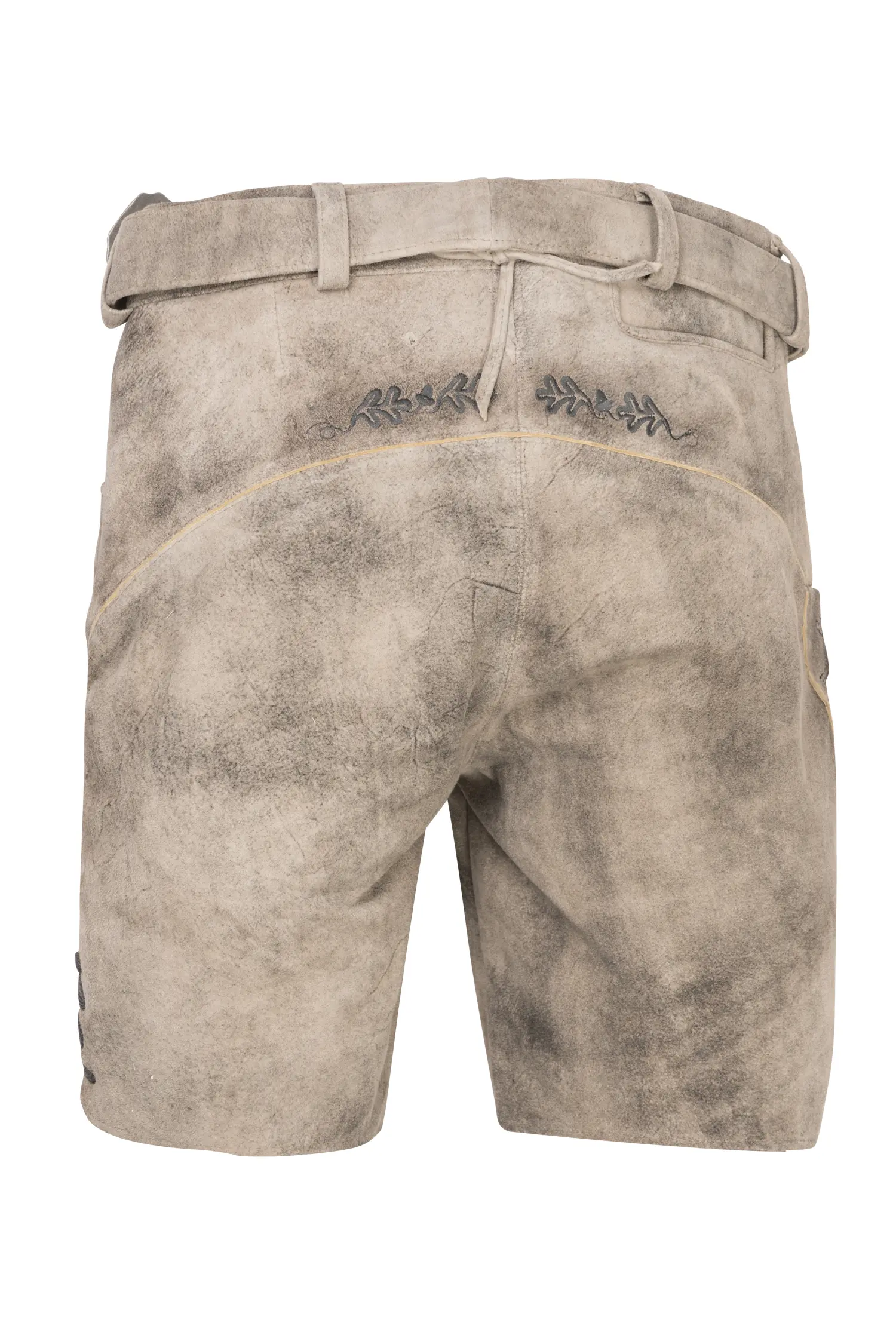 1613-1086-2ol-24-04-1704717 Lederhose von Spieth und Wensky in Grau Rückansicht