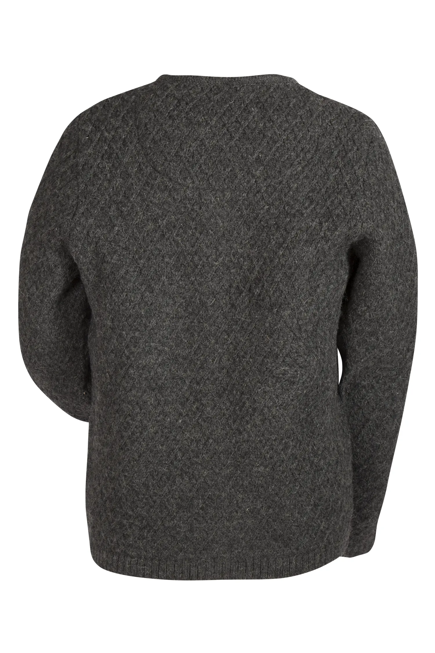 1220-1047-AN7-23-05-d7061 Strickjacke von Gipfelstürmer in anthrazit - Rückansicht