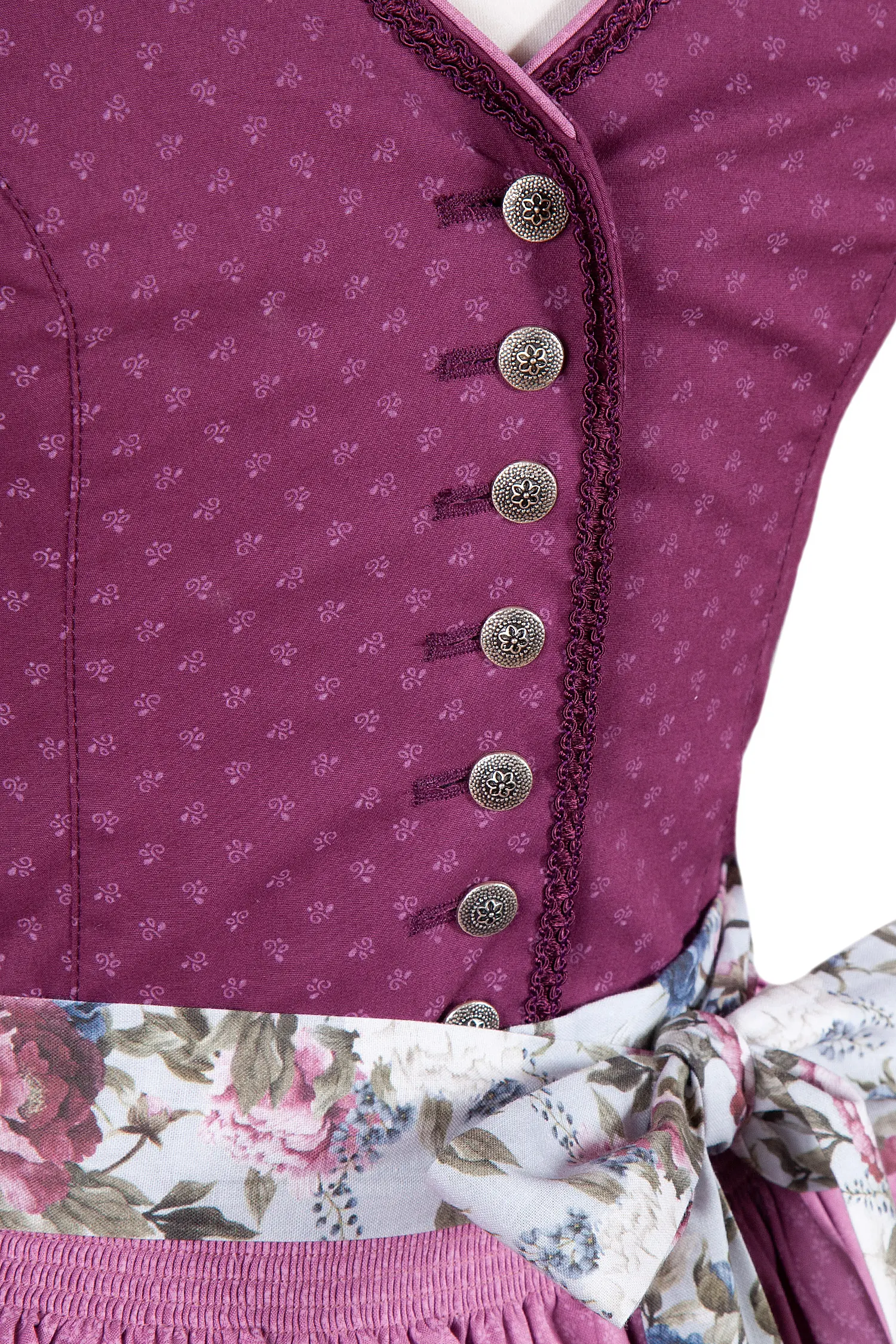 Midi Dirndl Laurita in beere Detail