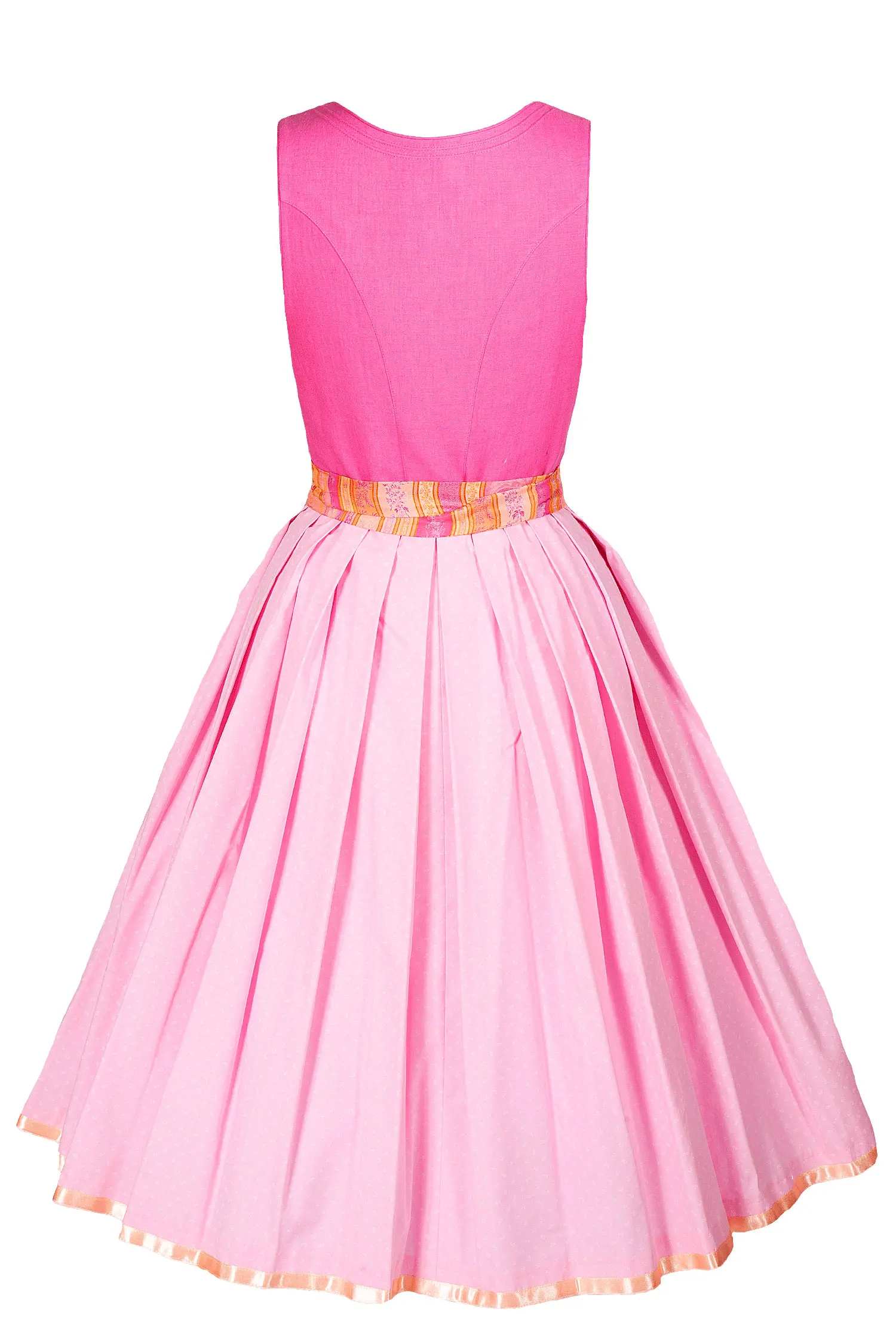 Dirndl Rothsee von Hammerschmid in pink mit aufregender Schürze - Rückansicht