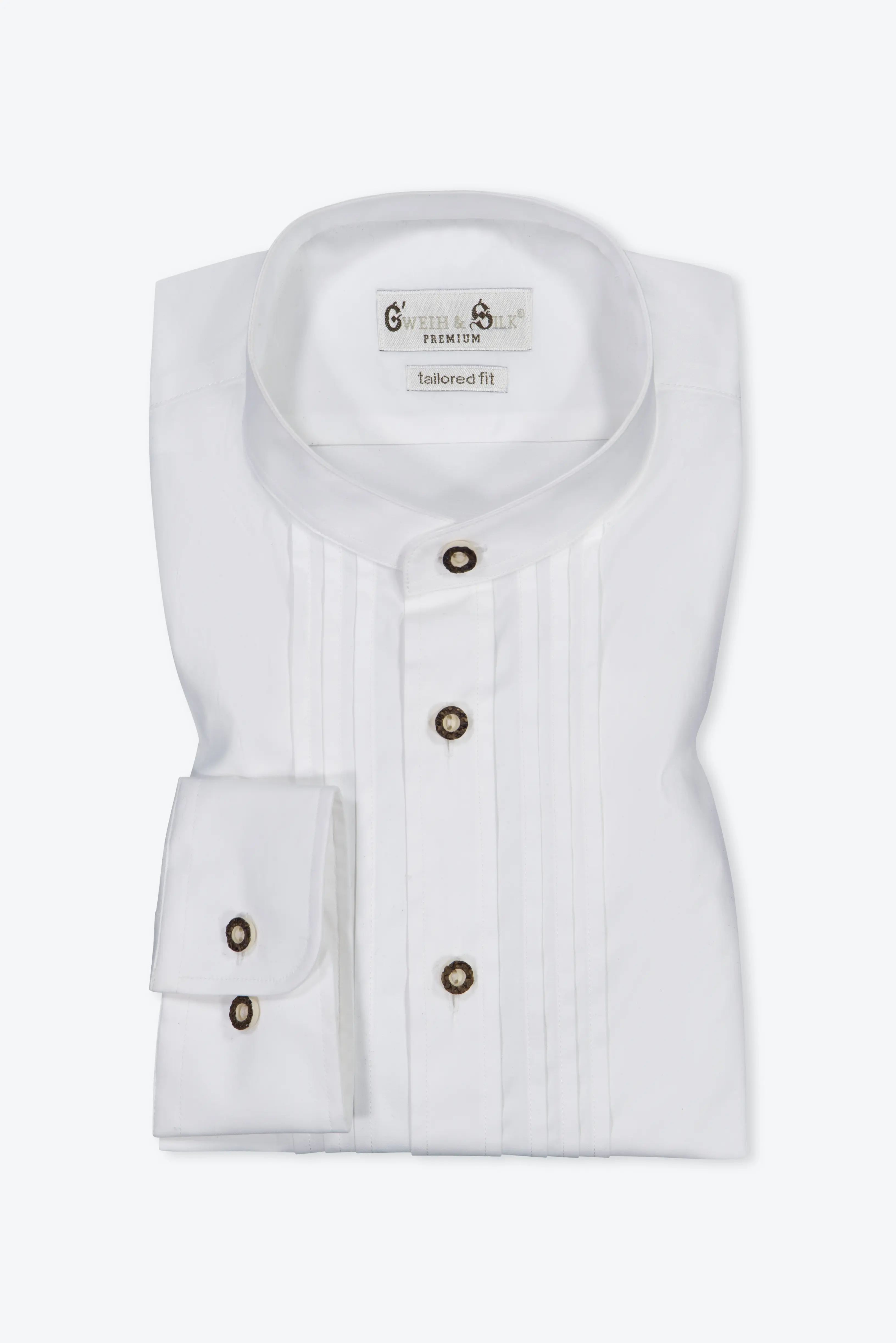 Weißes Herren Trachtenhemd Spitzingsee von Gweih & Silk