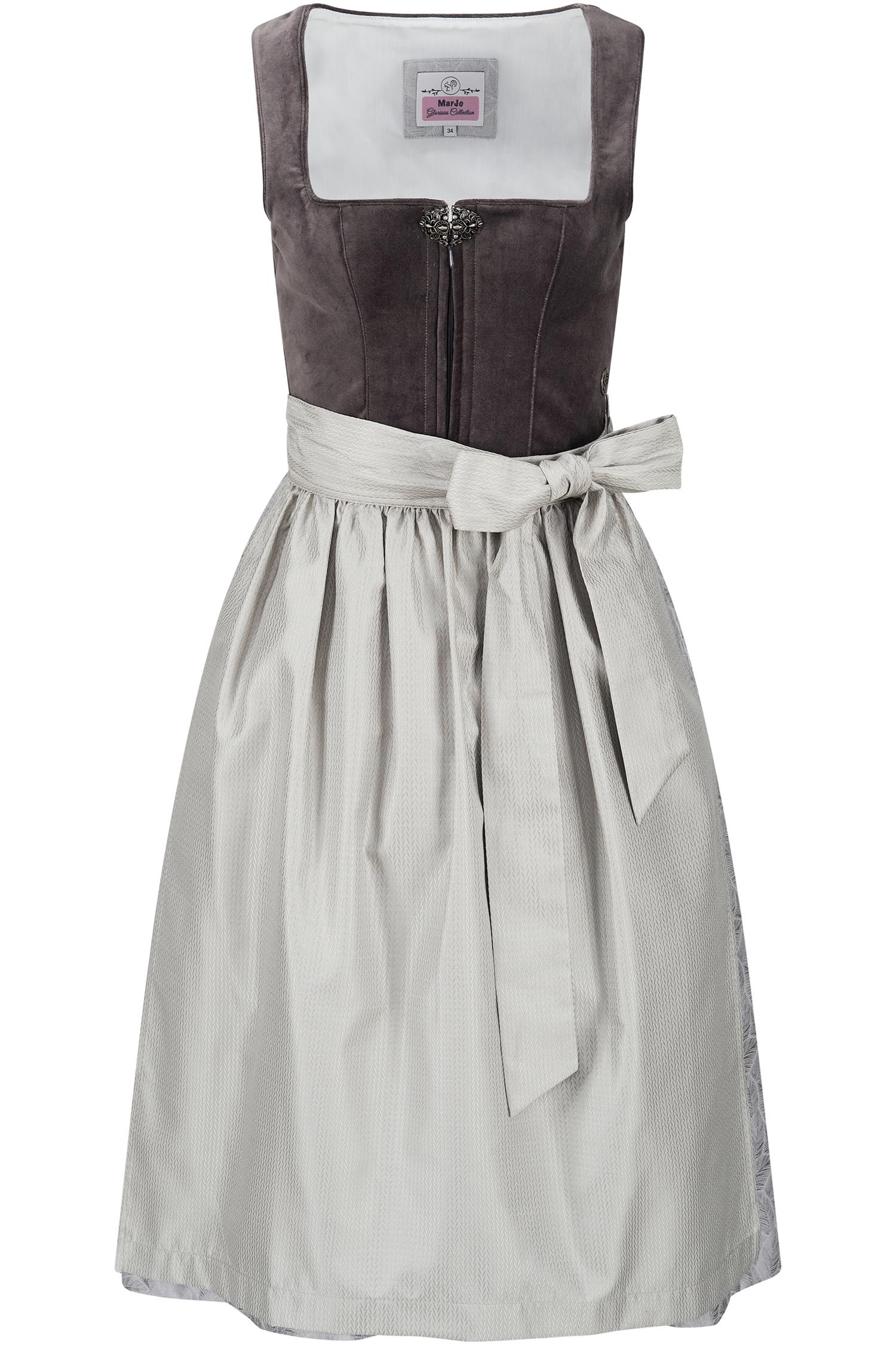 Dirndl Marktl von MarJo in Grau Marjo Dirndl Marktl in Grau