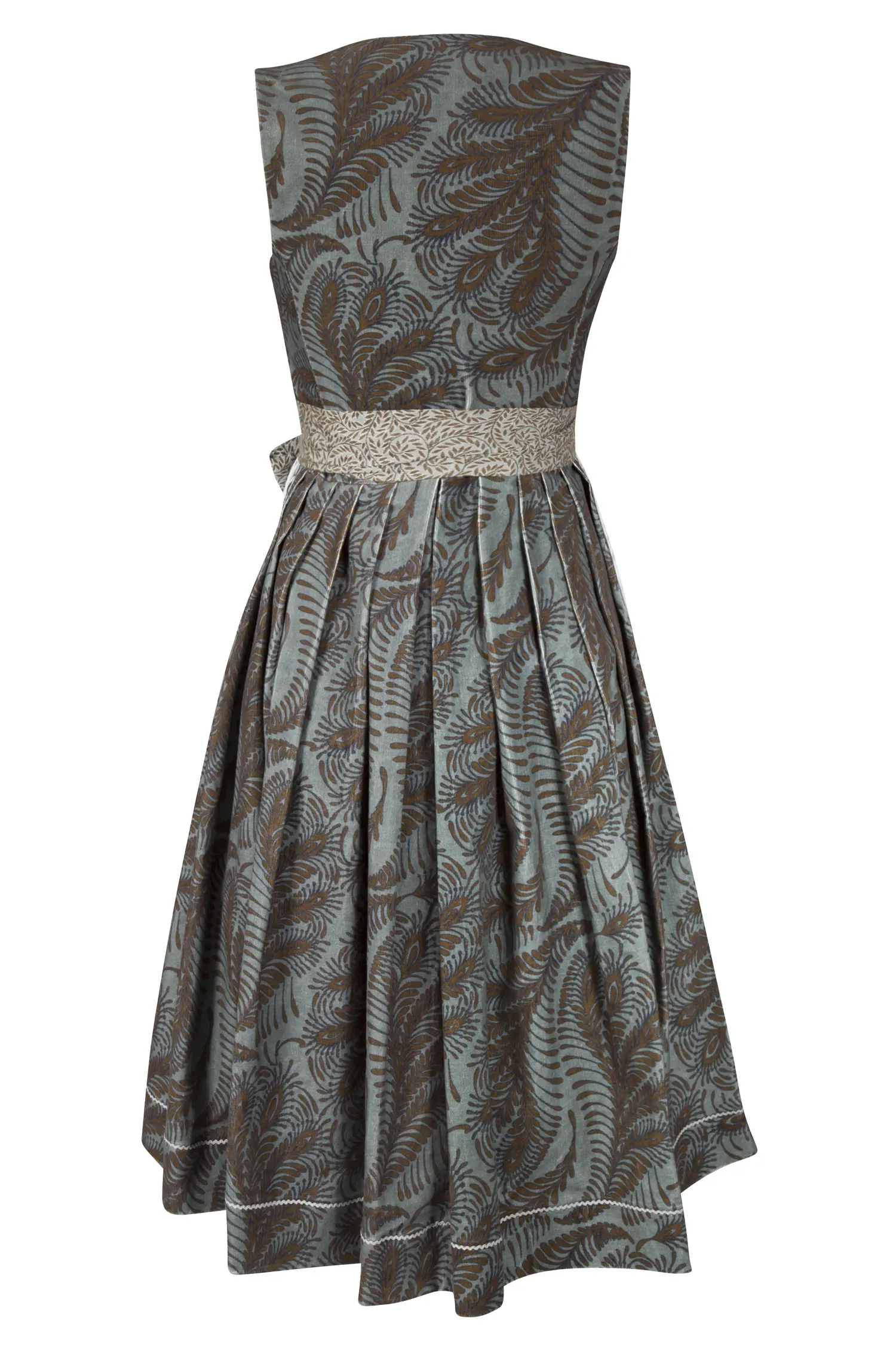 3099-0312-bl6-23-07b-1179 Sportalm Dirndl im Corddesign mit extra Gürtel - Rückansicht